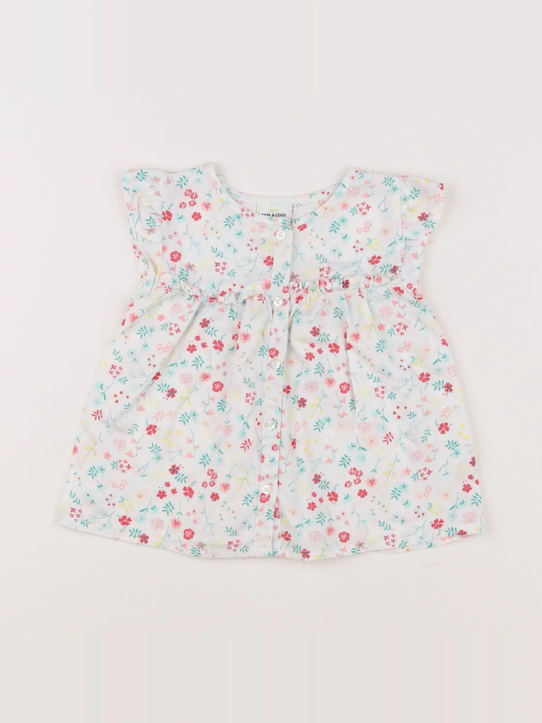 Tape à l'oeil - blouse blanc - 12 mois