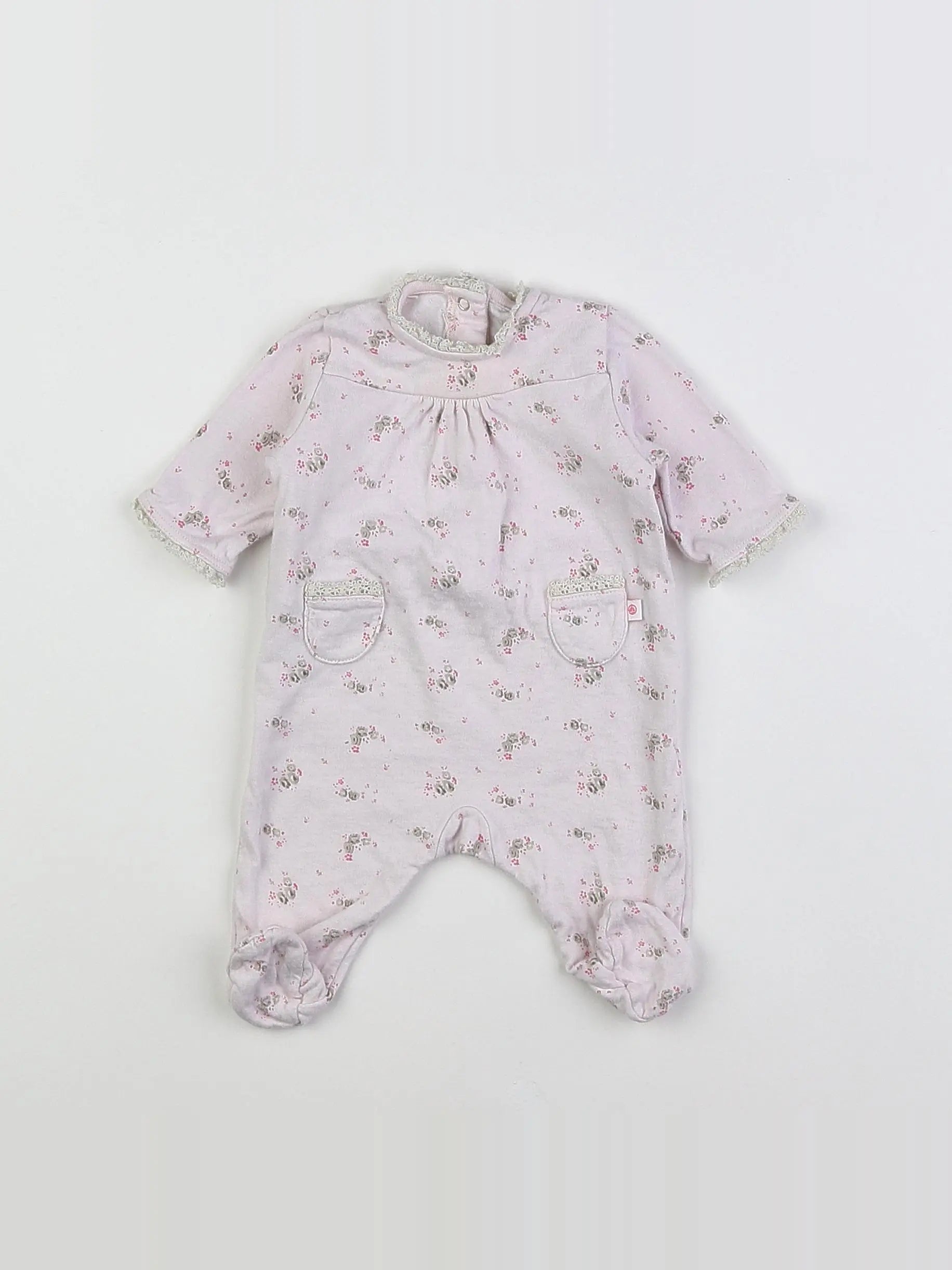 Petit Bateau - pyjama rose - 0 mois