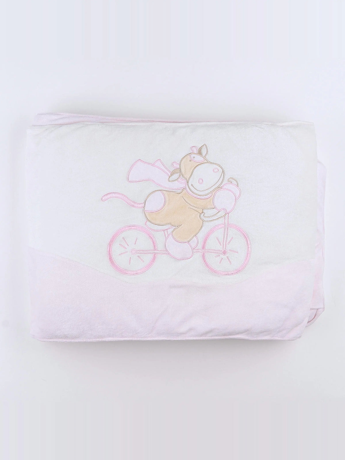 Noukie's - tour de lit blanc, rose - 180 cm x 45 cm