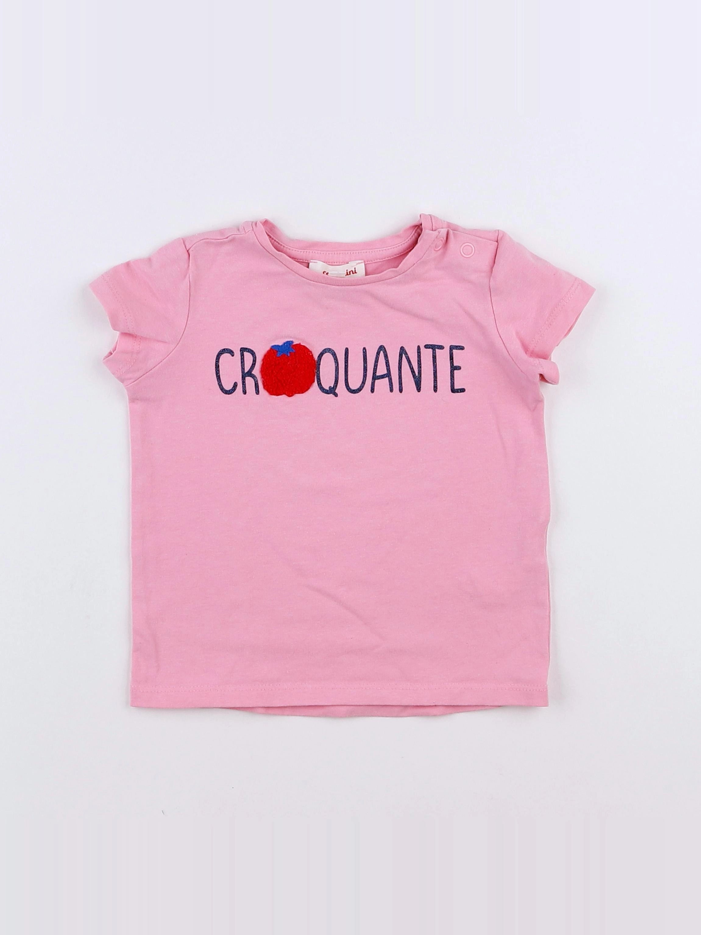 Catimini - tee-shirt rose - 6 mois