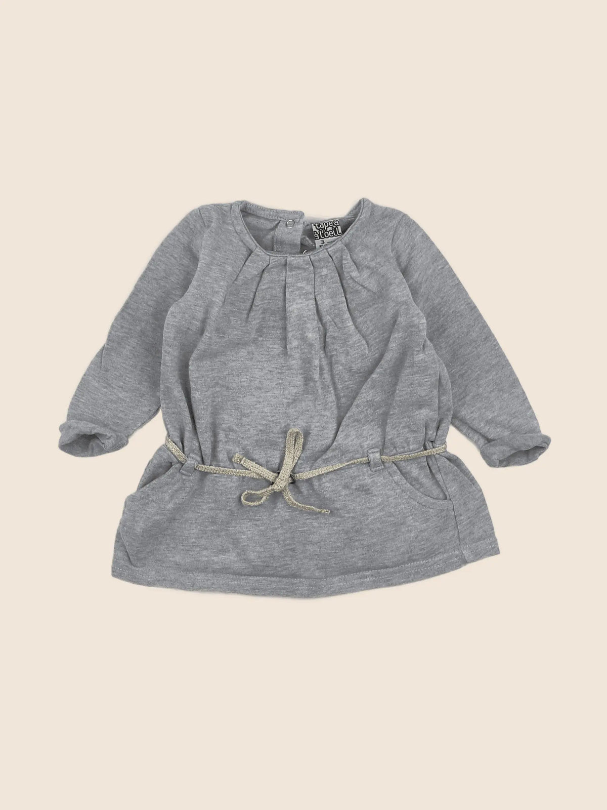 Tape à l'oeil - robe gris - 3 mois