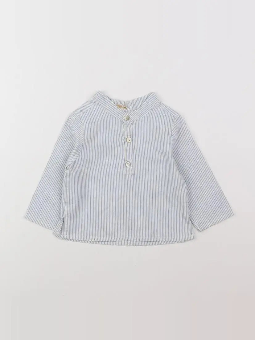 Les Enfantines - chemise bleu - 12 mois