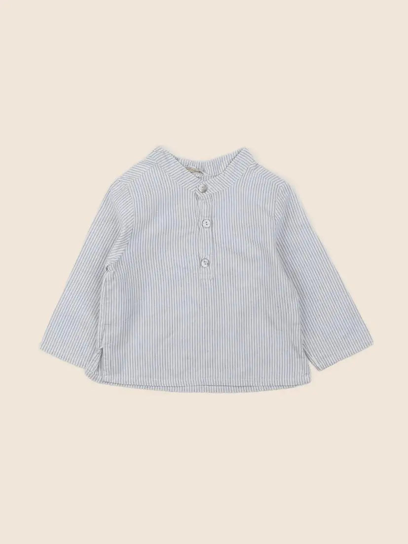 Les Enfantines - chemise bleu - 12 mois