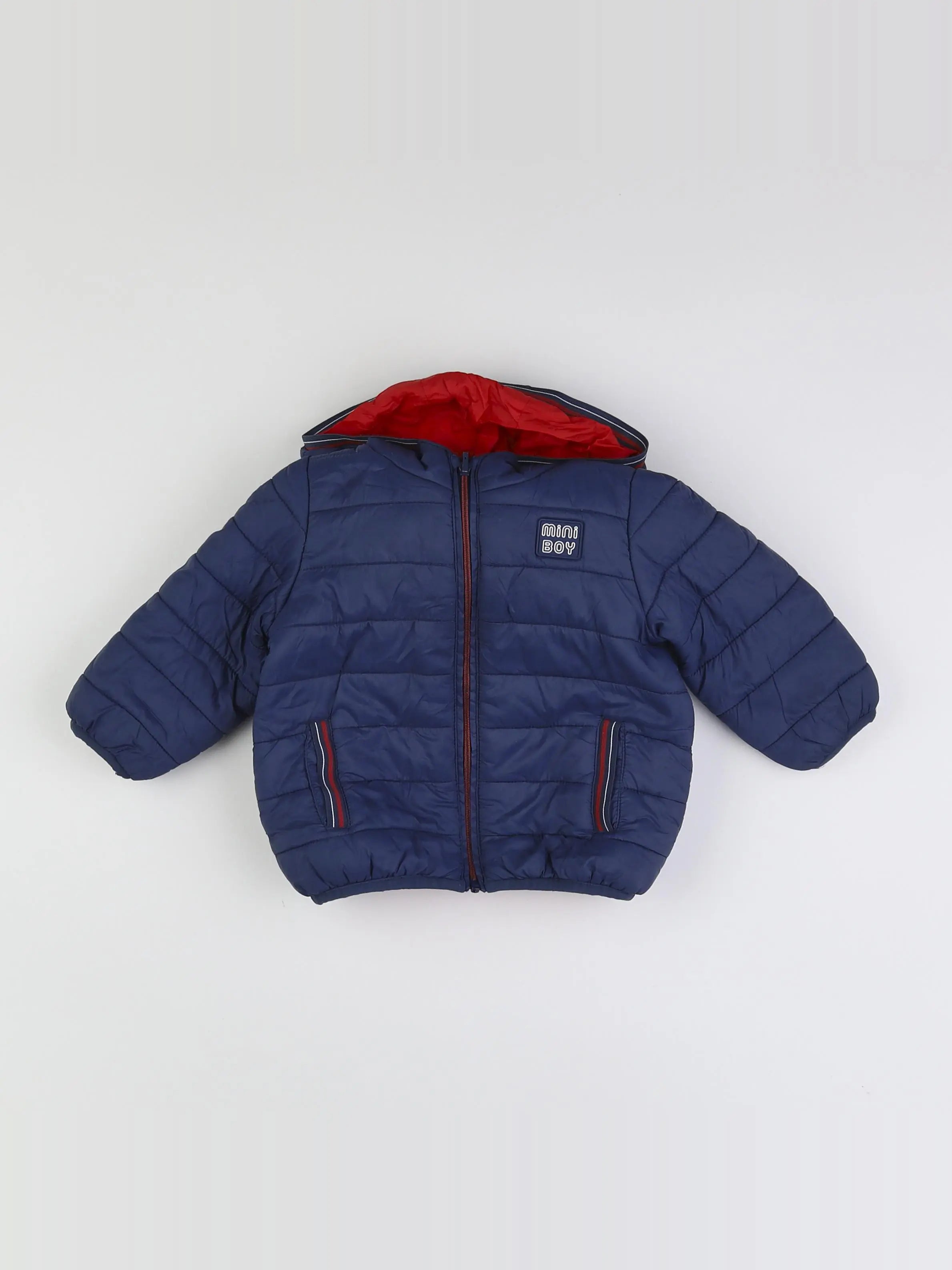 Tape à l'oeil - doudoune bleu, rouge - 9 mois