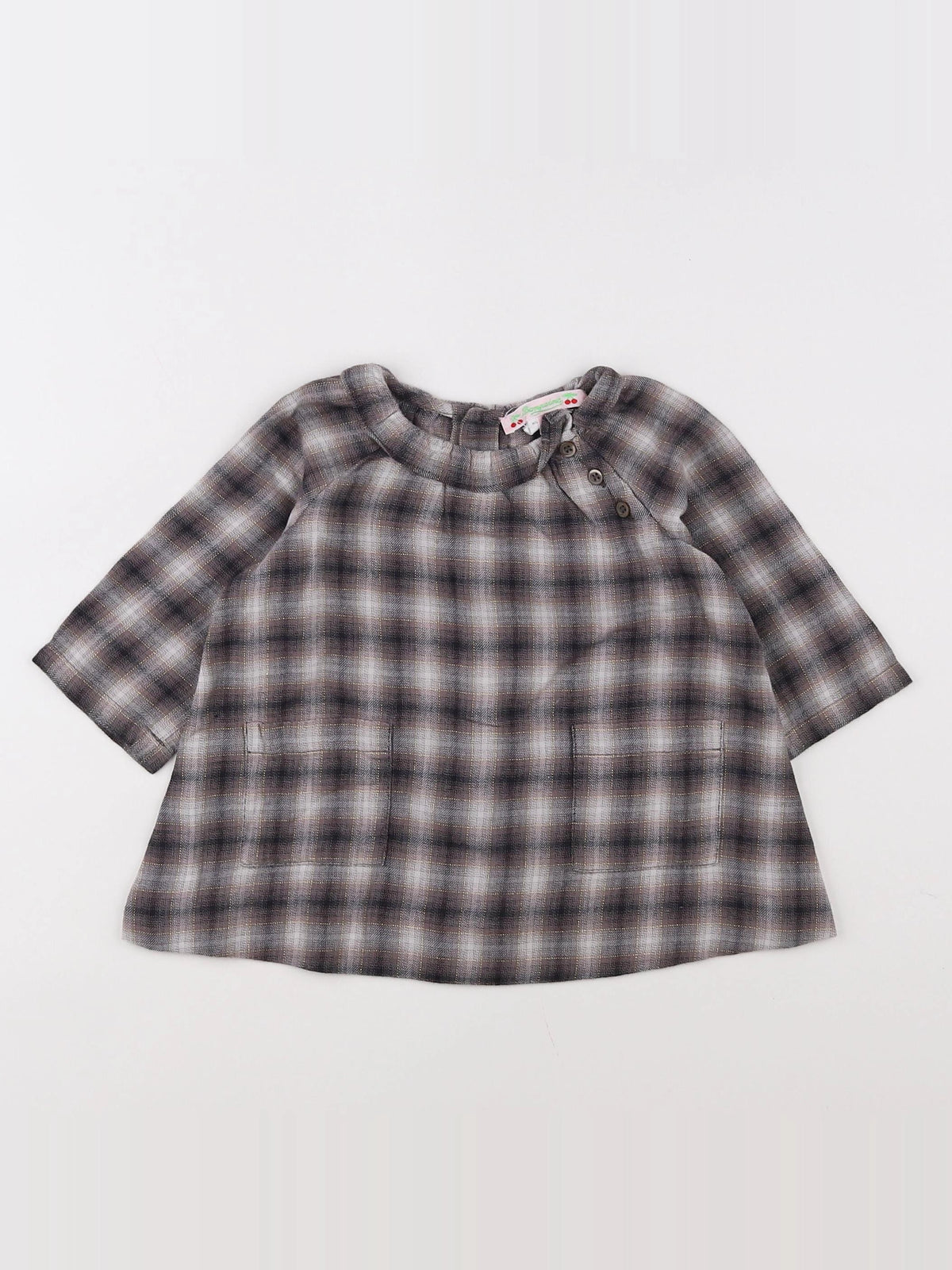 Bonpoint - blouse gris - 6 mois