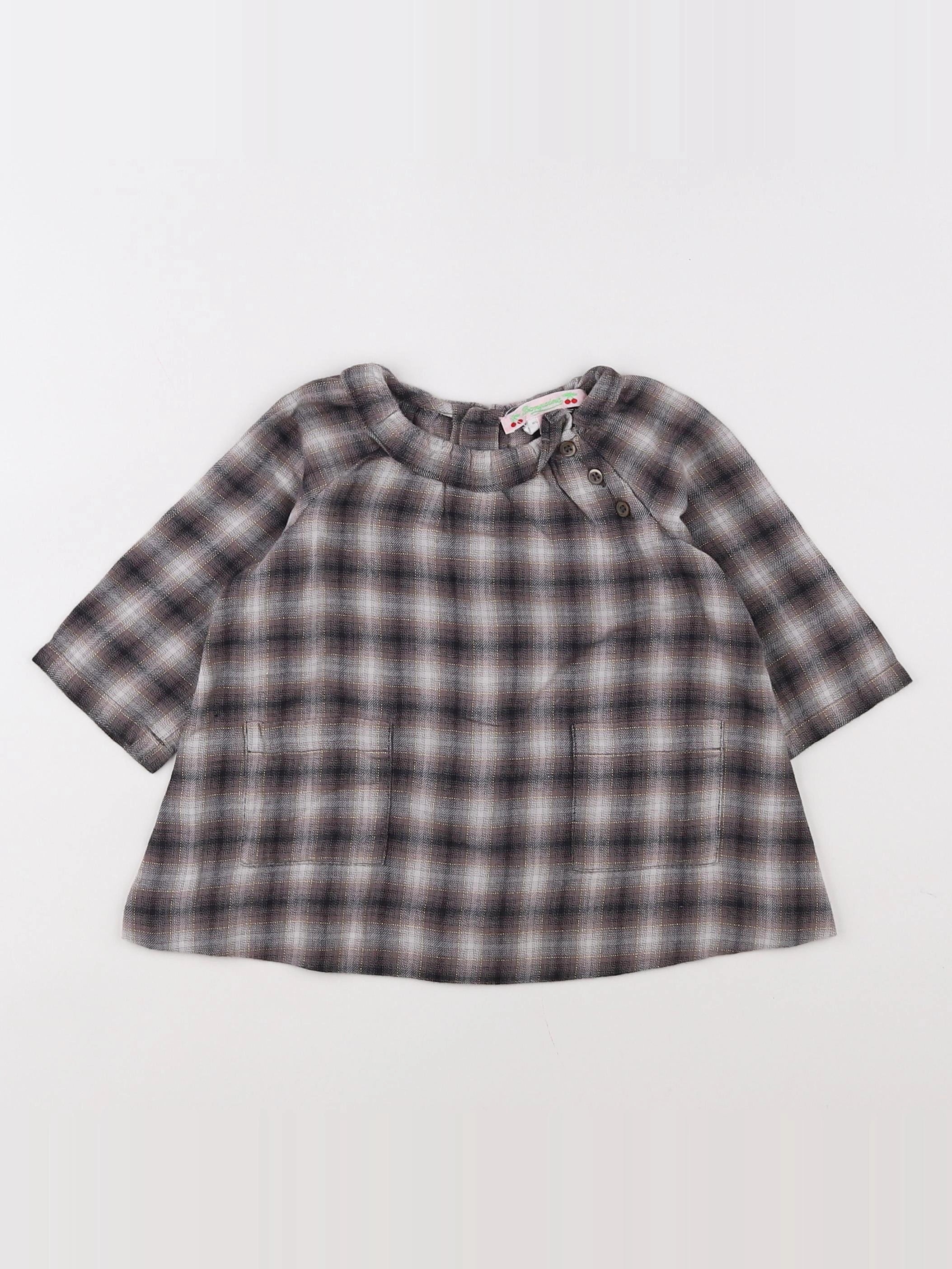 Bonpoint - blouse gris - 6 mois