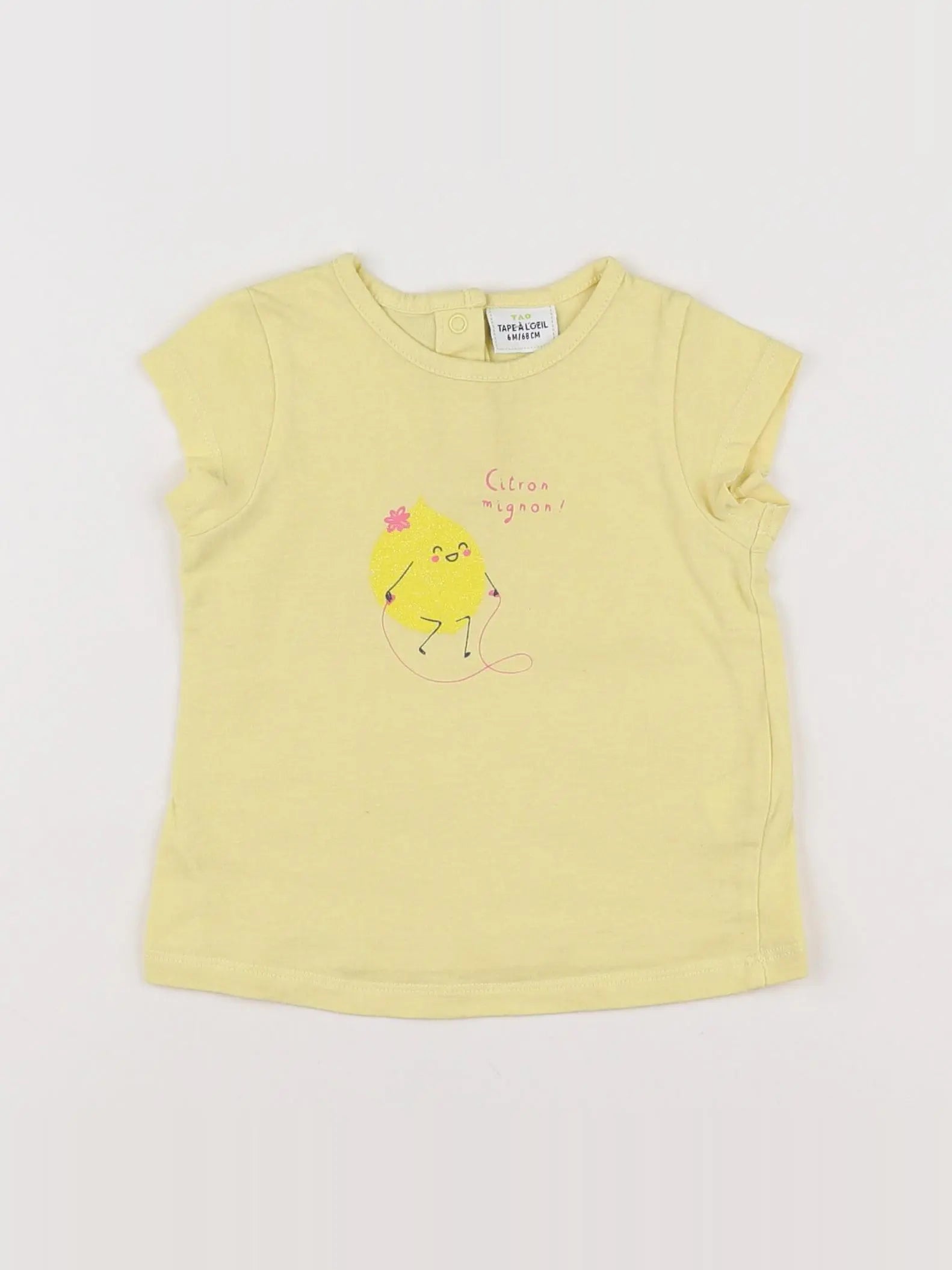 Tape à l'oeil - tee-shirt jaune - 6 mois