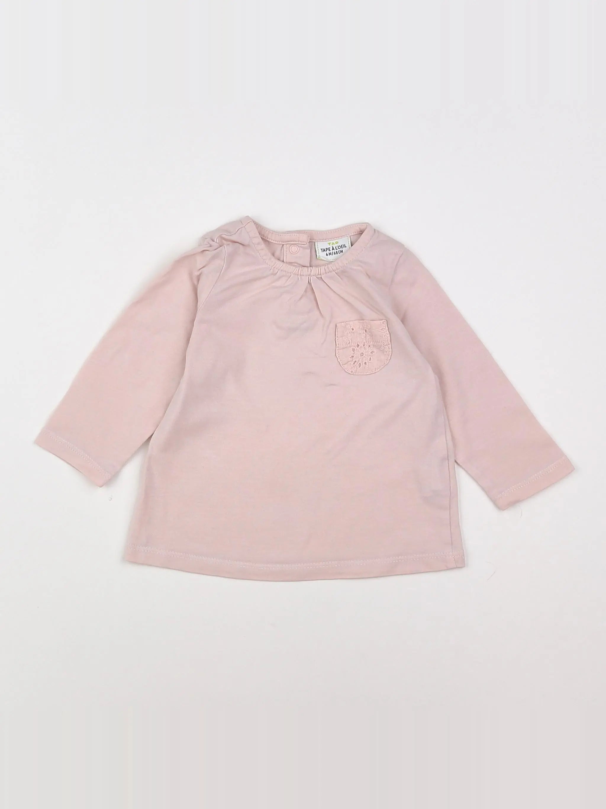 Tape à l'oeil - tee-shirt rose - 6 mois