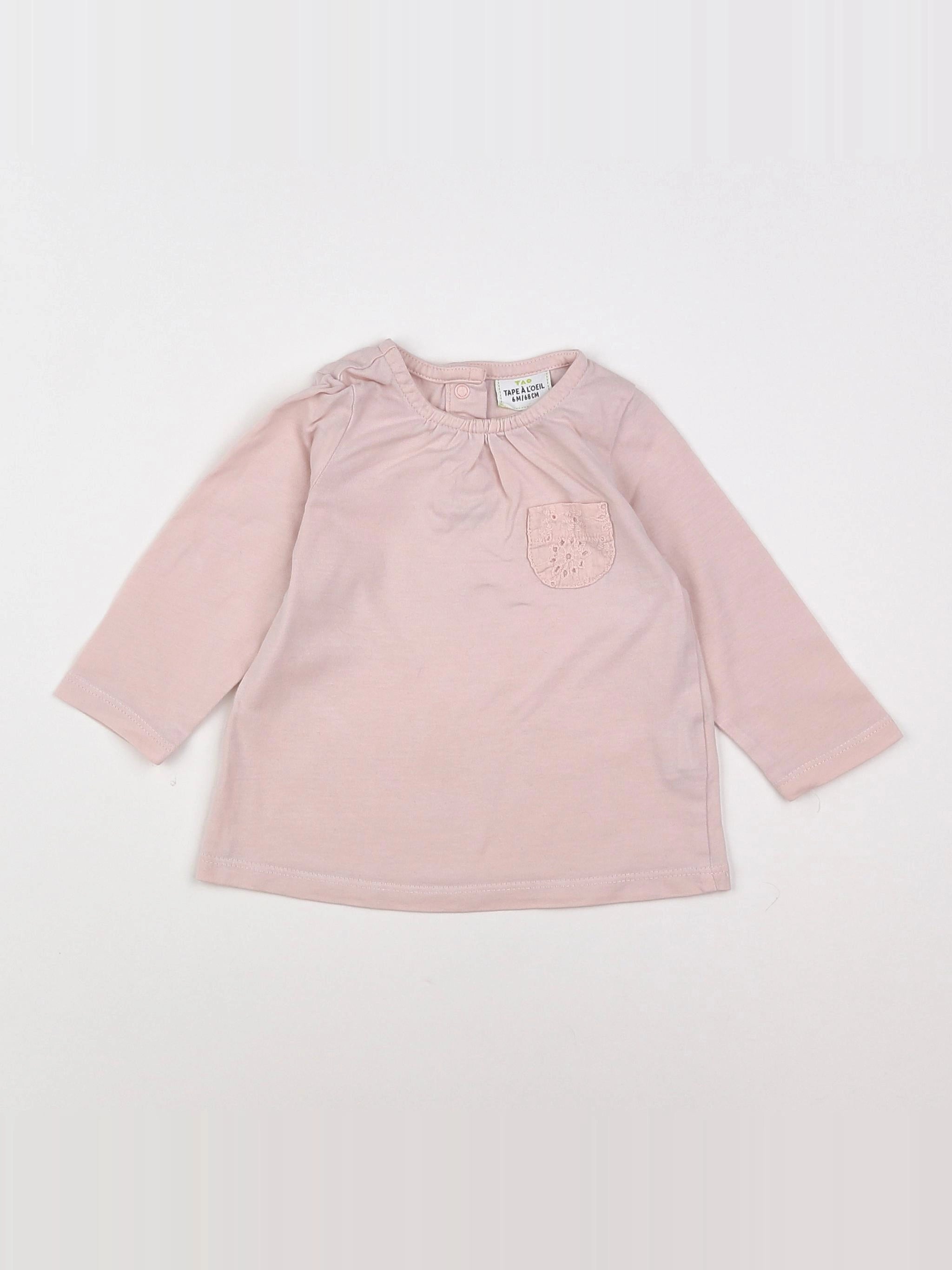 Tape à l'oeil - tee-shirt rose - 6 mois