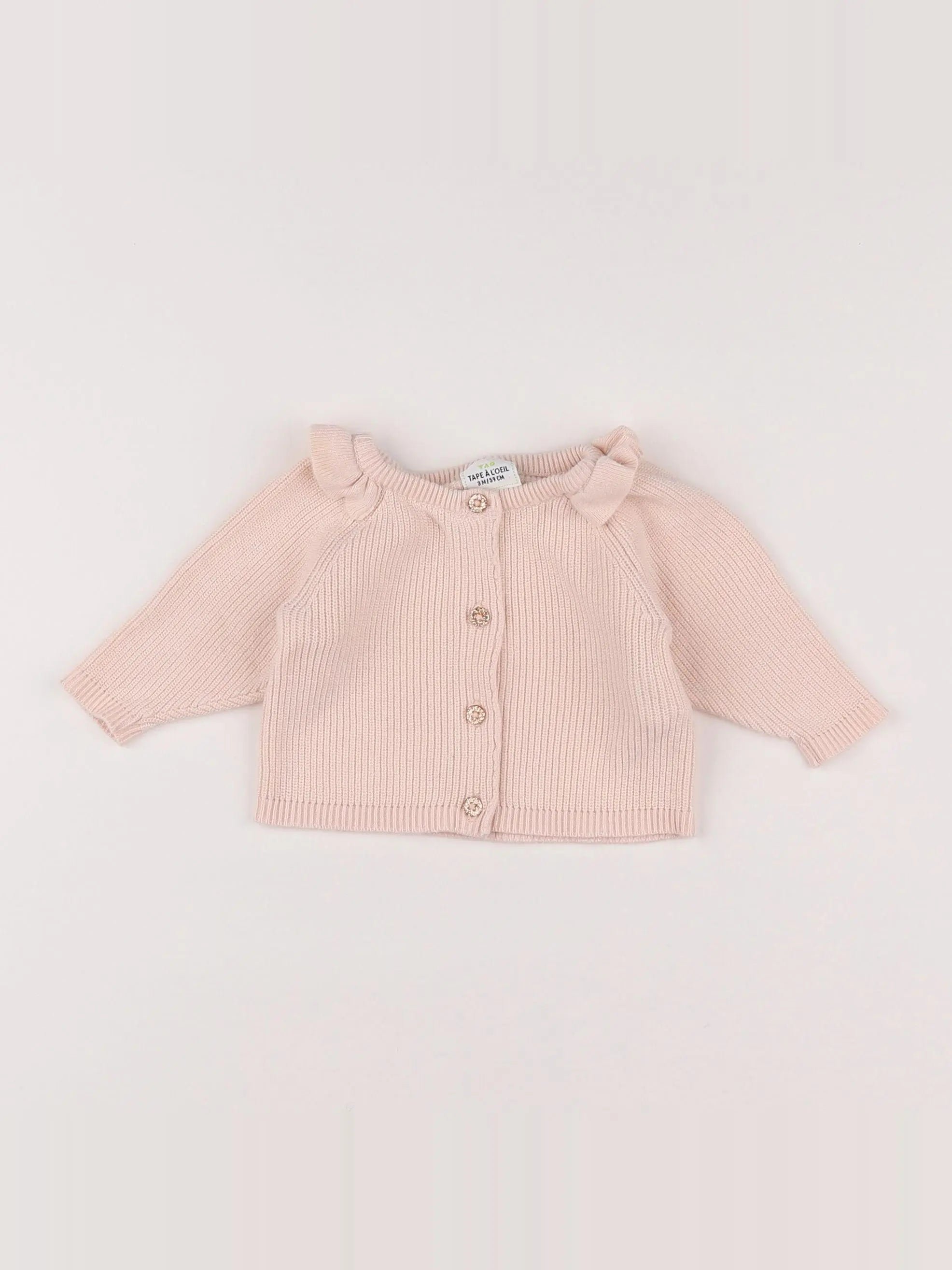 Tape à l'oeil - gilet rose - 3 mois