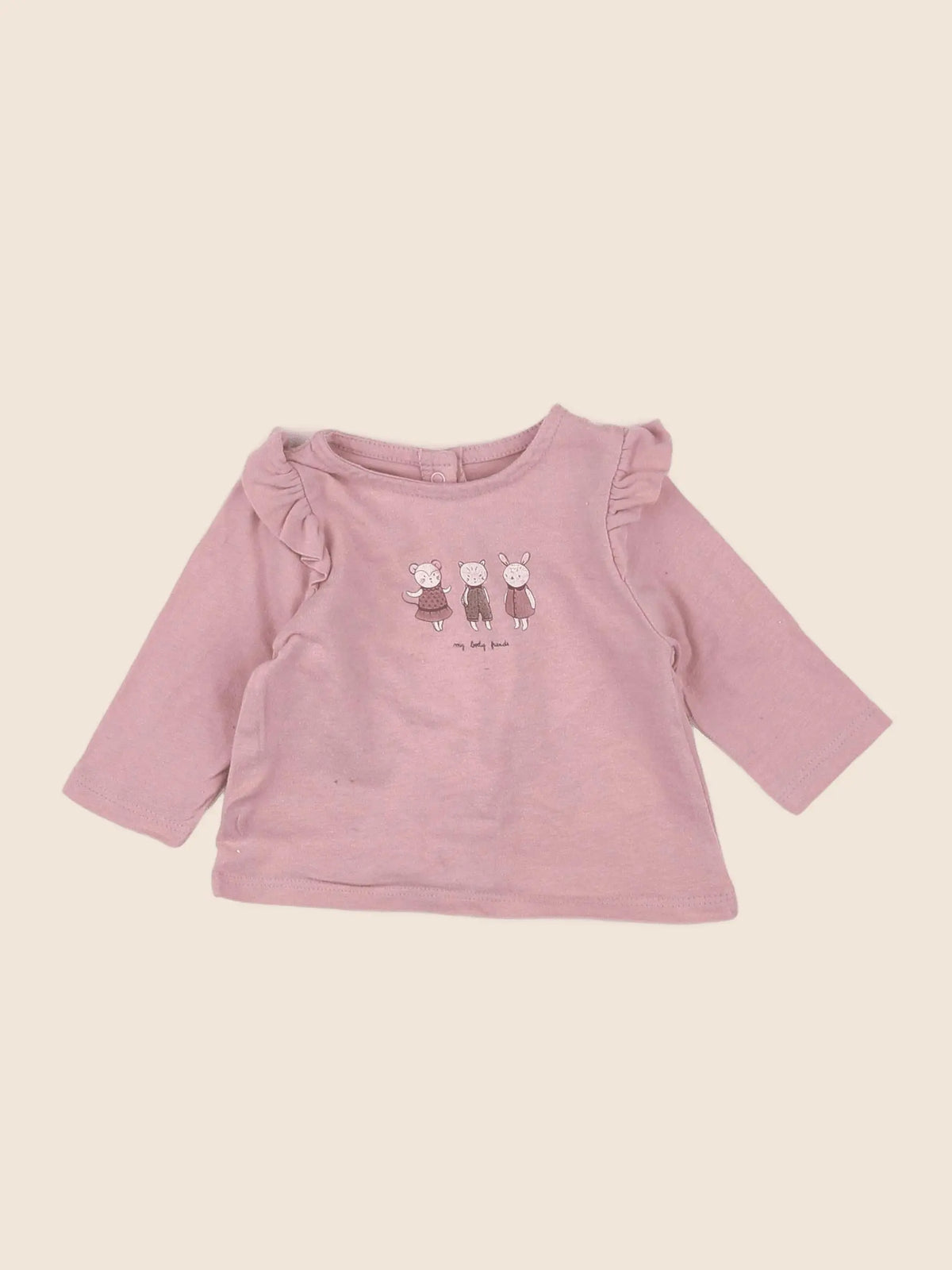 Vertbaudet - tee-shirt rose - 1 mois