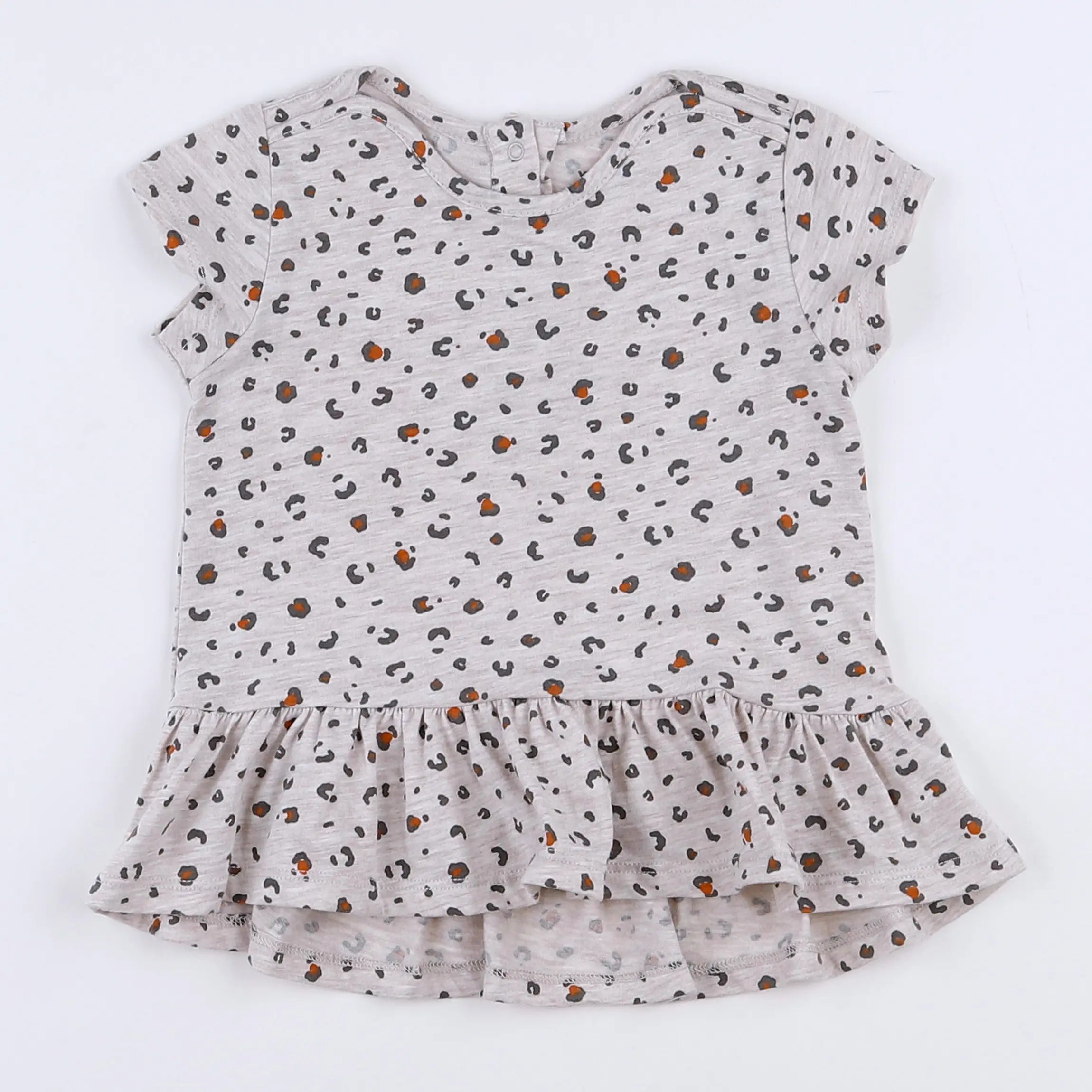 Vertbaudet - robe beige, gris - 18 mois