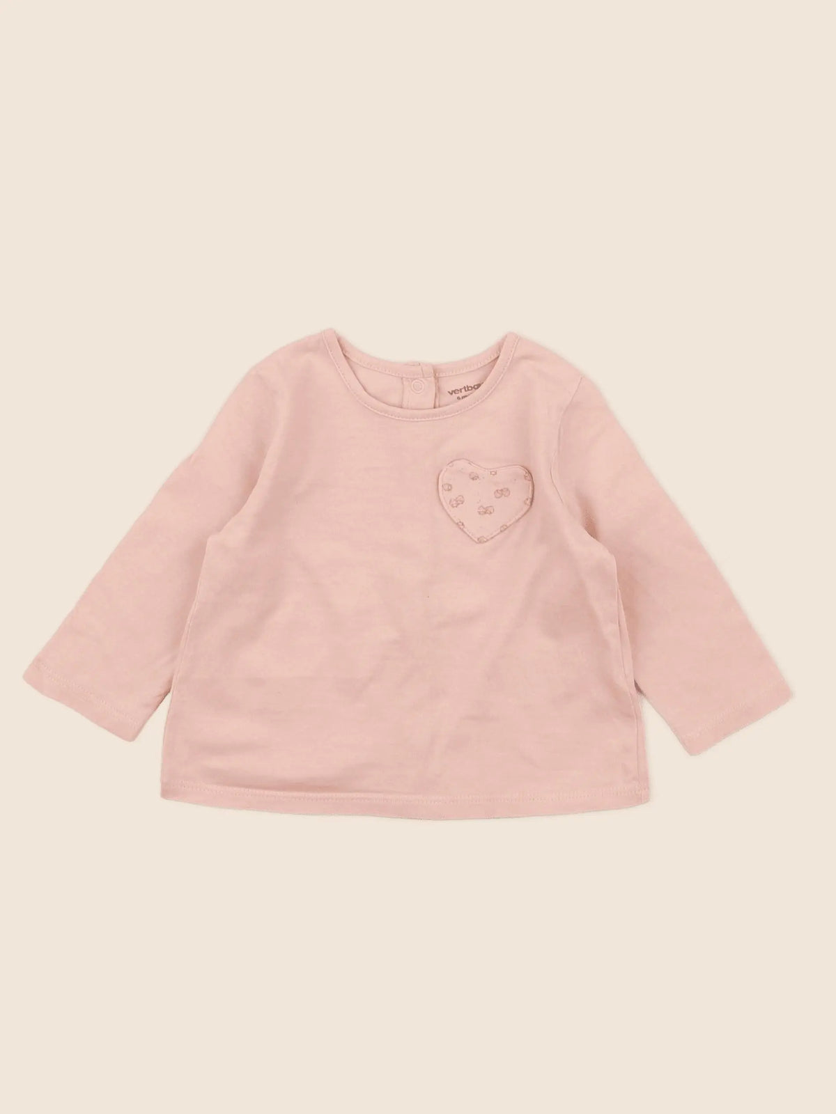 Vertbaudet - tee-shirt rose - 6 mois