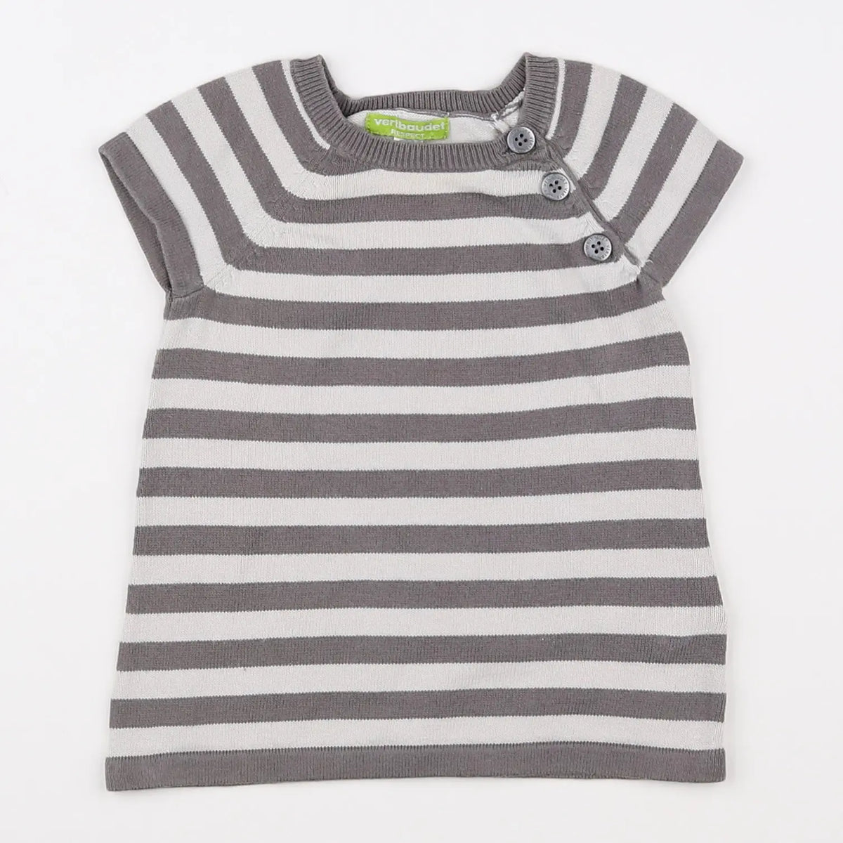 Vertbaudet - robe gris - 3 mois