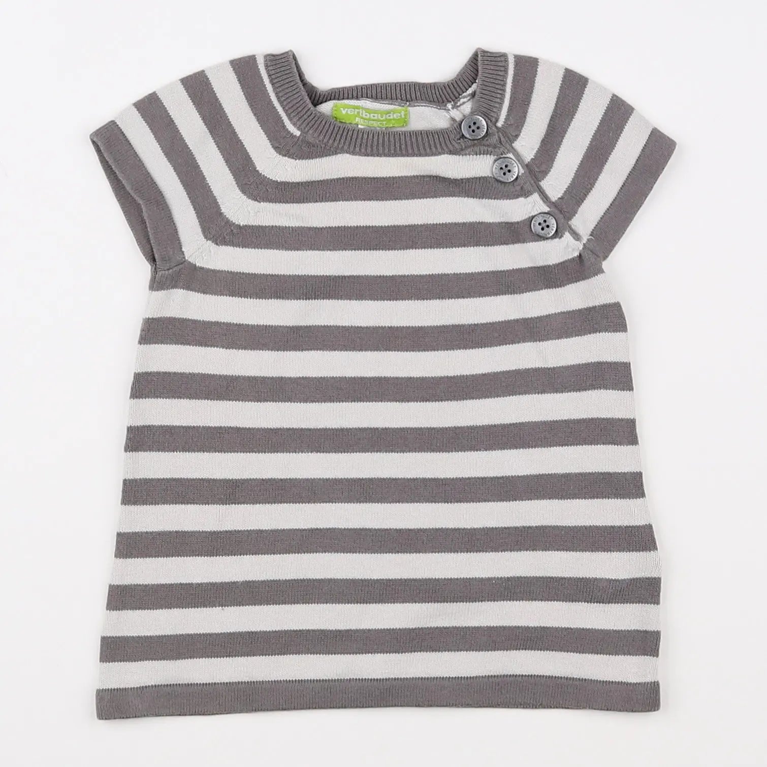 Vertbaudet - robe gris - 3 mois