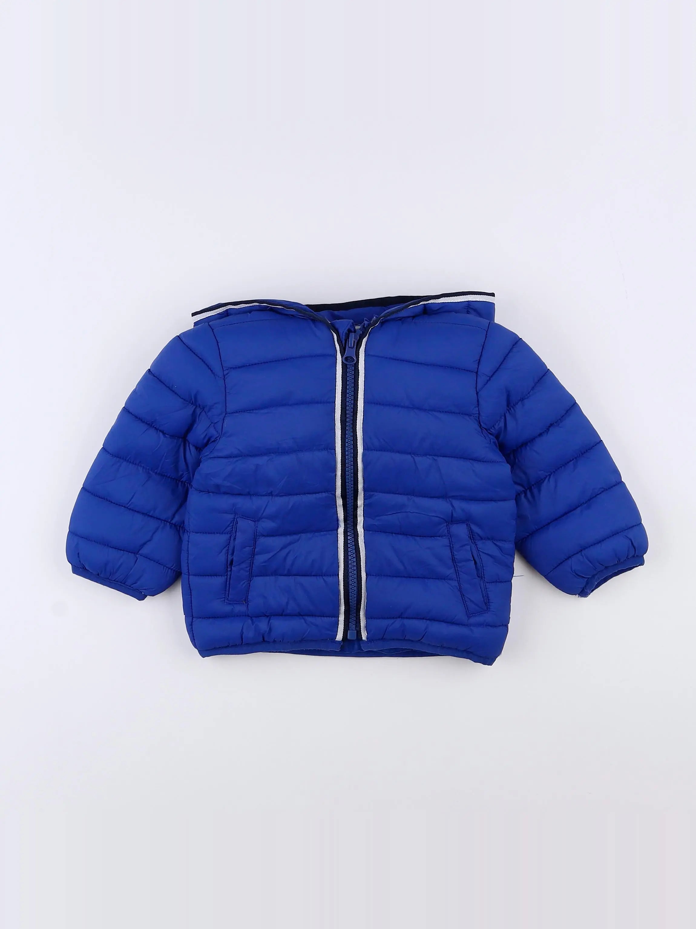 Vertbaudet - doudoune bleu - 12 mois