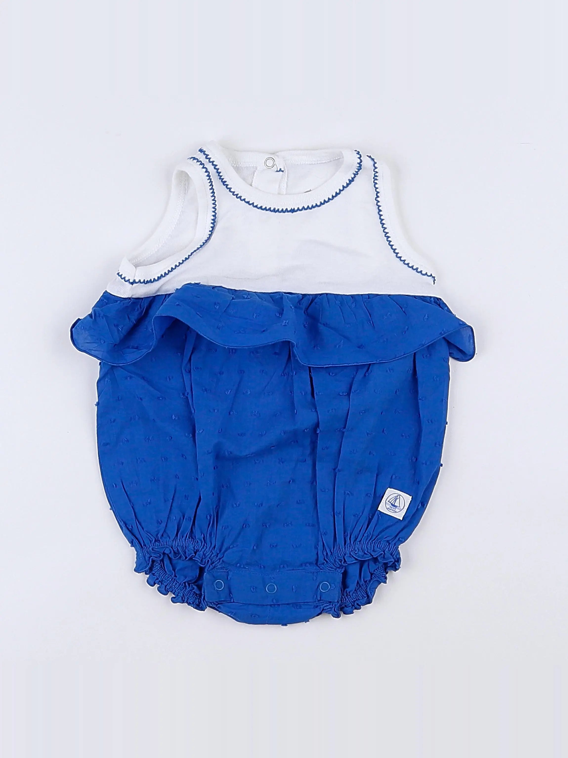 Petit Bateau - combinaison bleu - 3 mois
