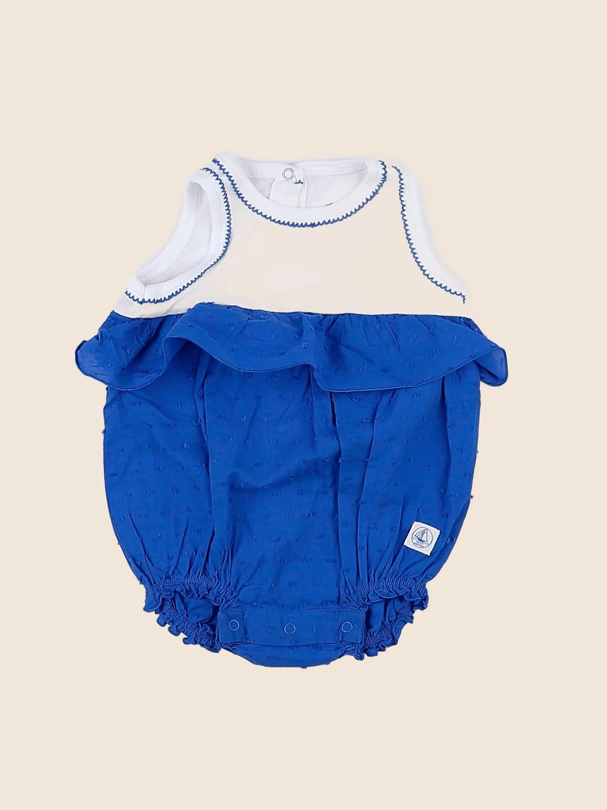 Petit Bateau - combinaison bleu - 3 mois