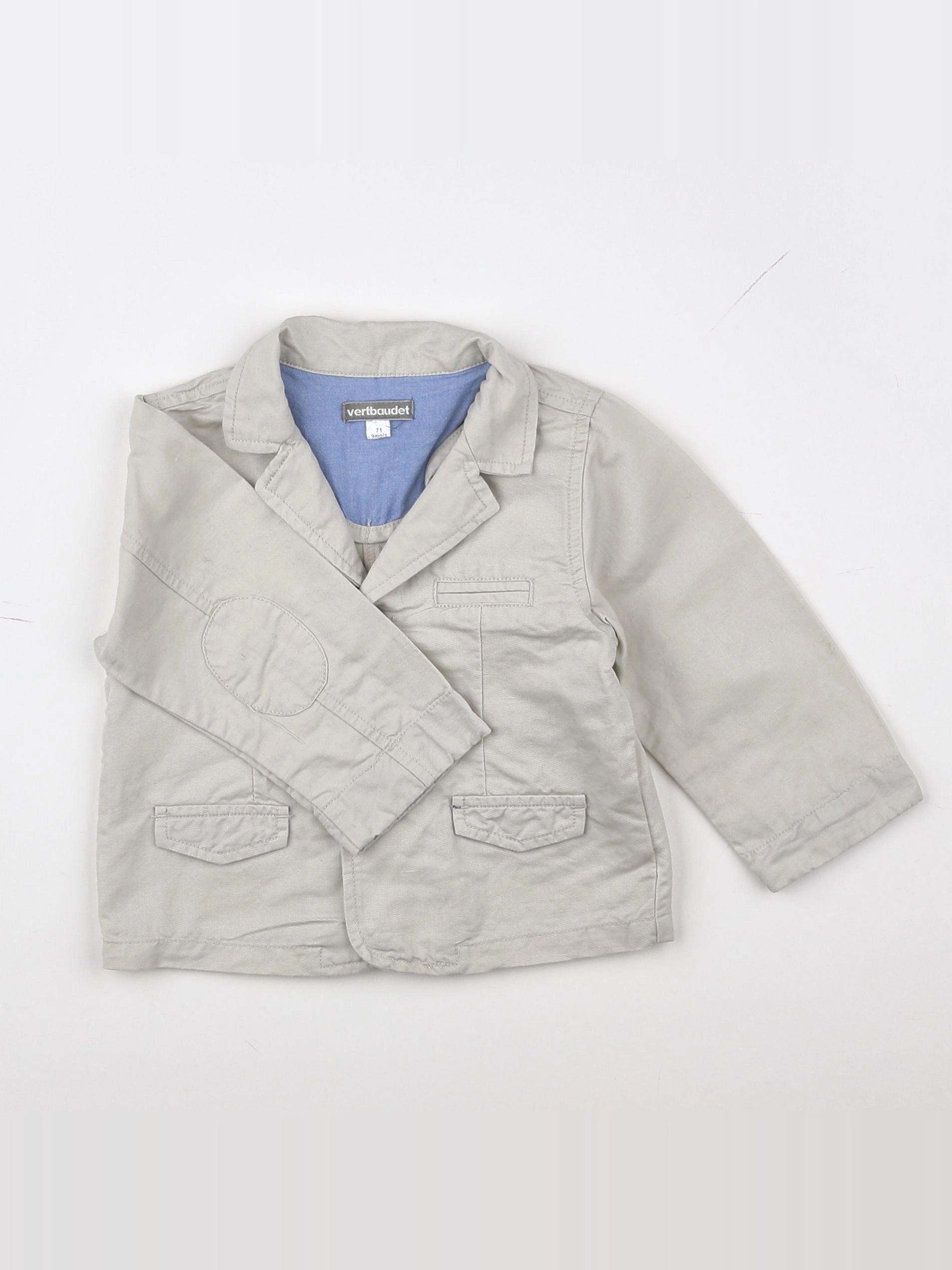 Vertbaudet - veste beige - 9 mois