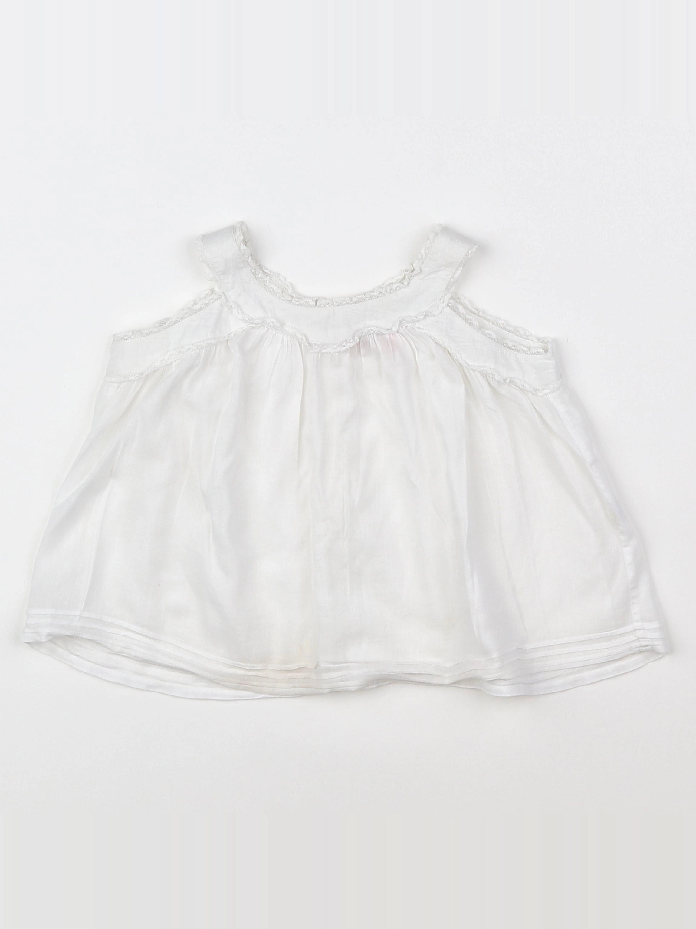 Bonpoint - blouse blanc - 3 mois