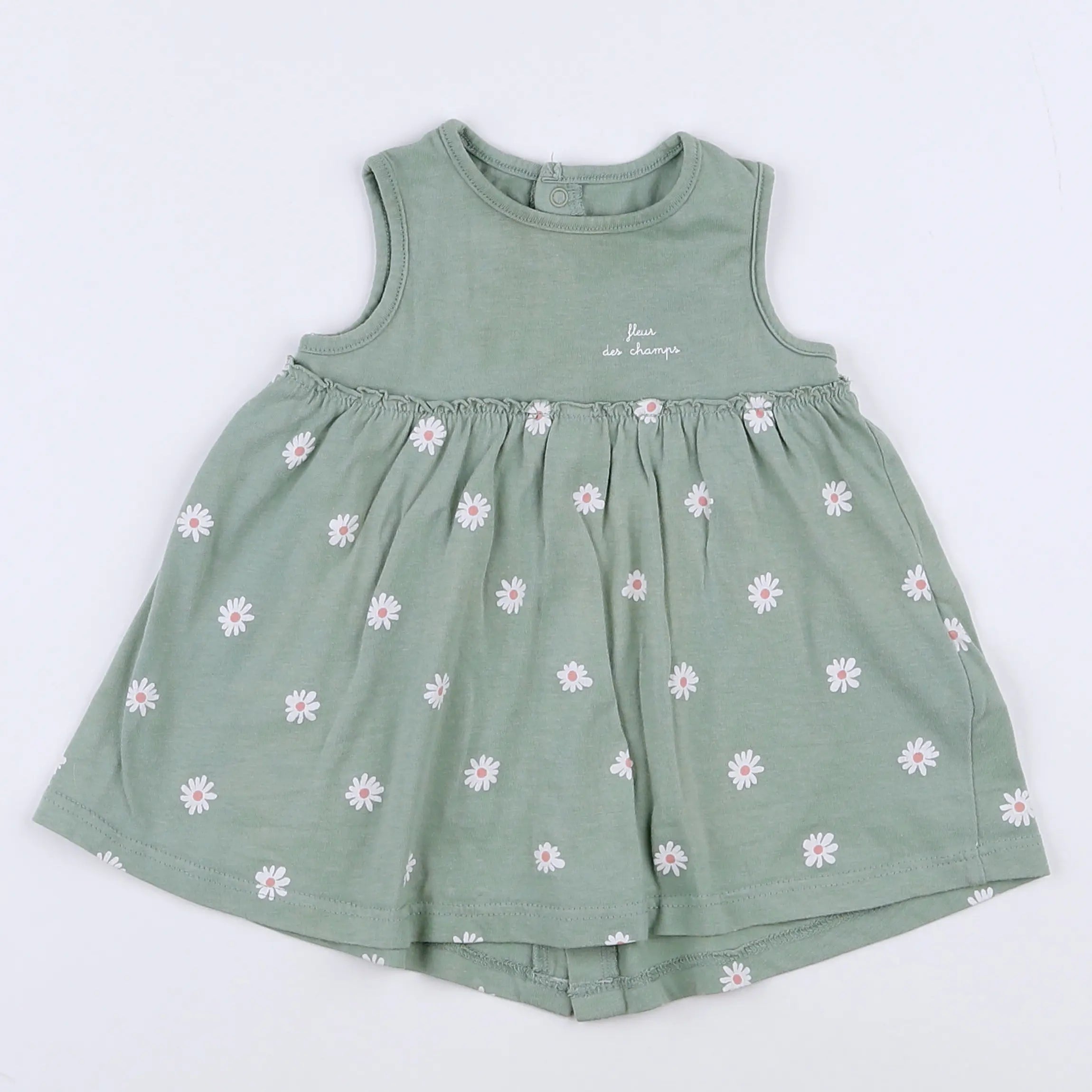 Vertbaudet - robe vert - 3 mois
