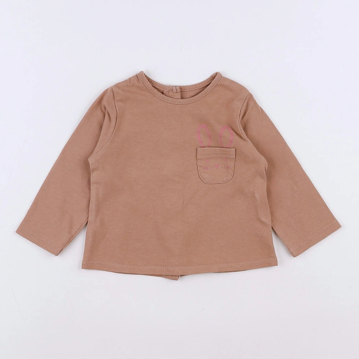 Vertbaudet - tee-shirt marron - 3 mois