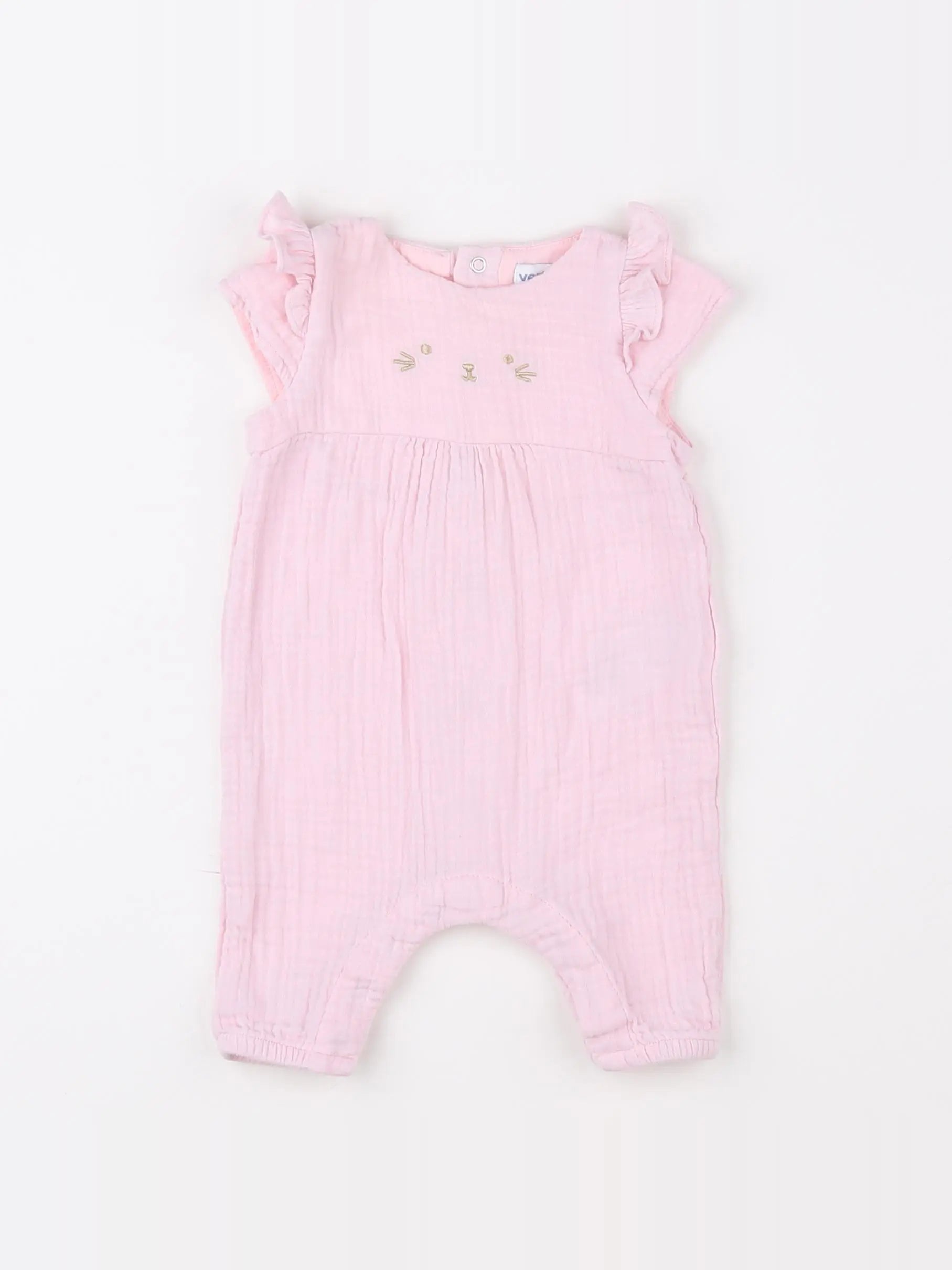 Vertbaudet - combinaison rose - 1 mois