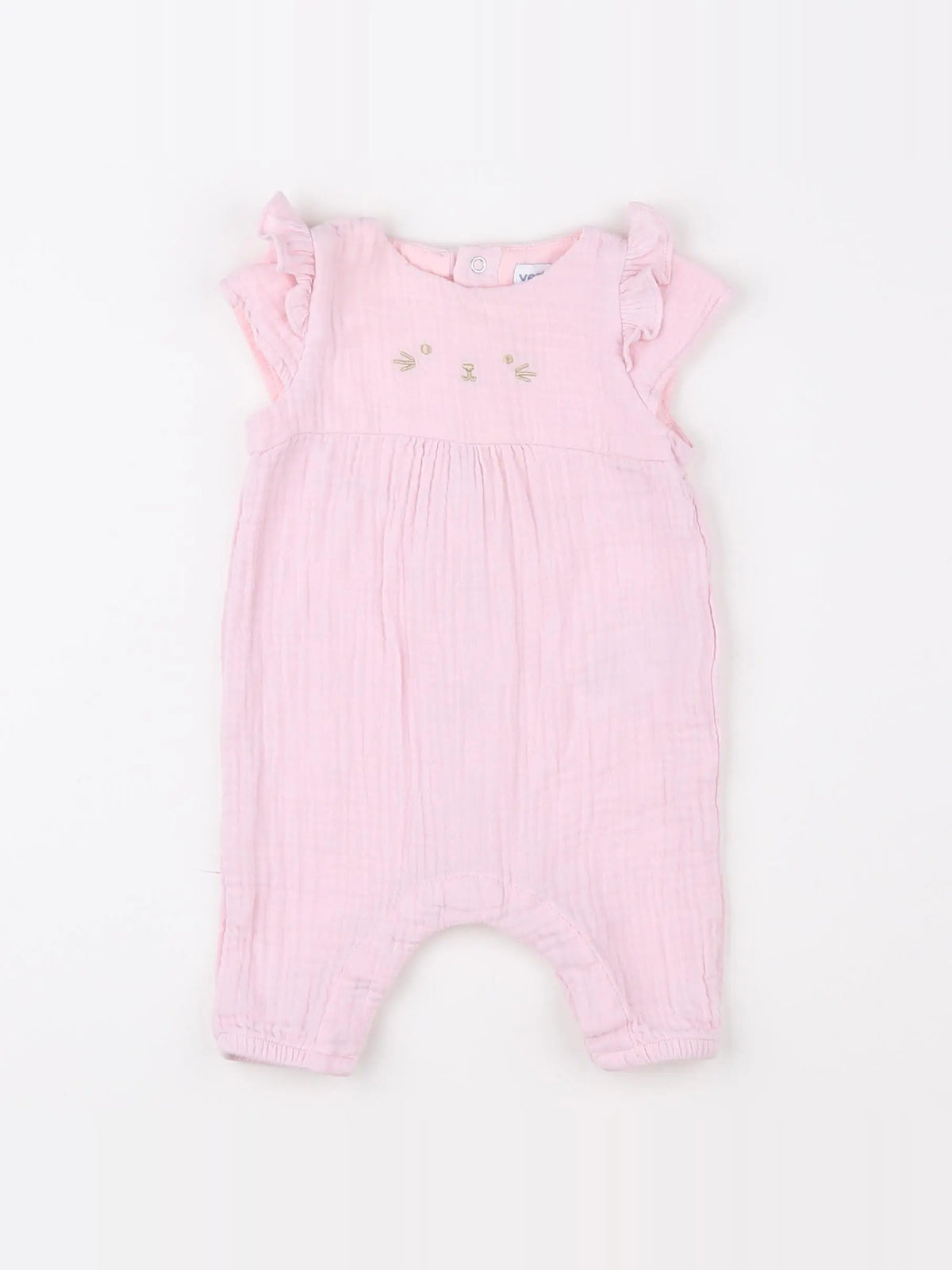 Vertbaudet - combinaison rose - 1 mois