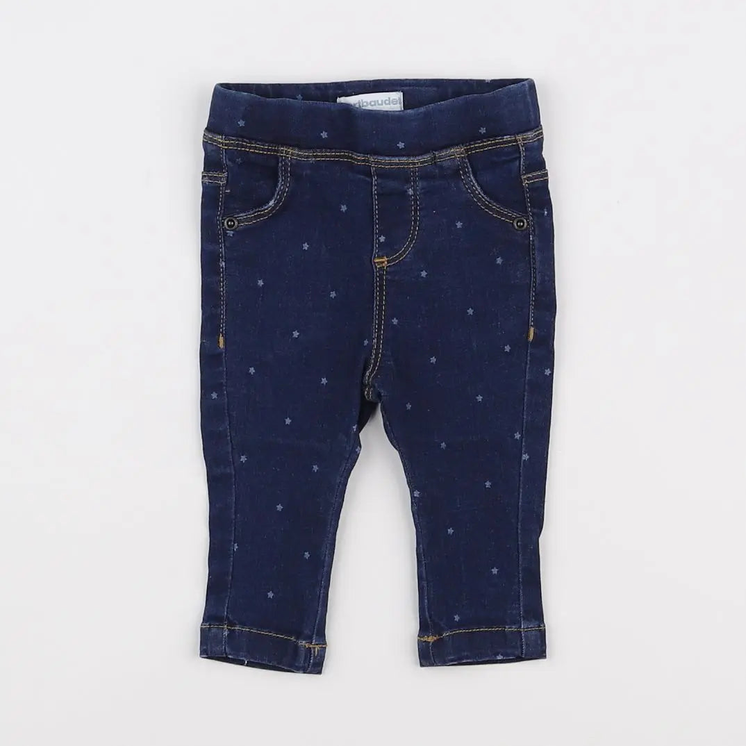 Vertbaudet - pantalon bleu - 3 mois