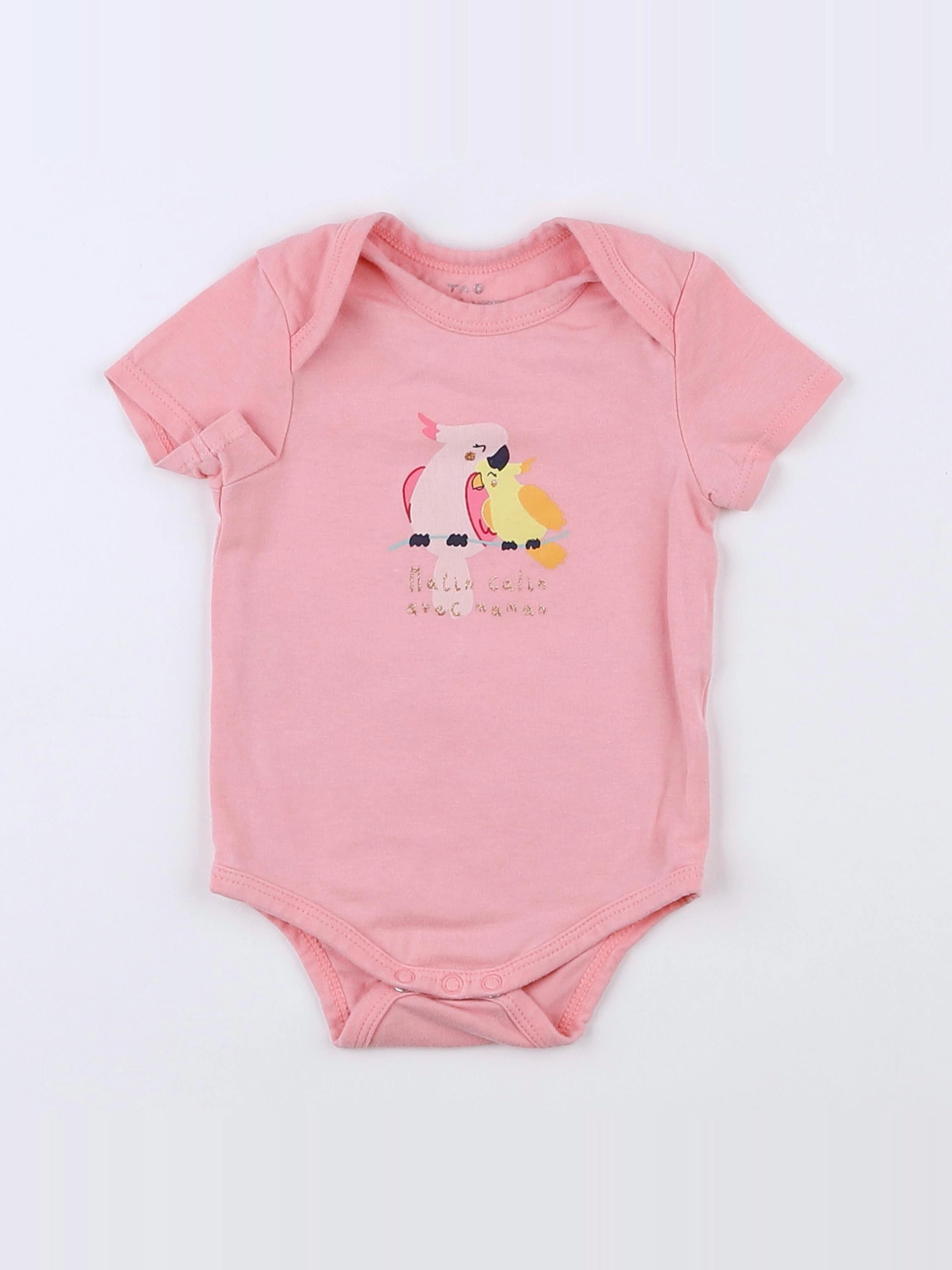 Tape à l'oeil - body rose - 3 mois