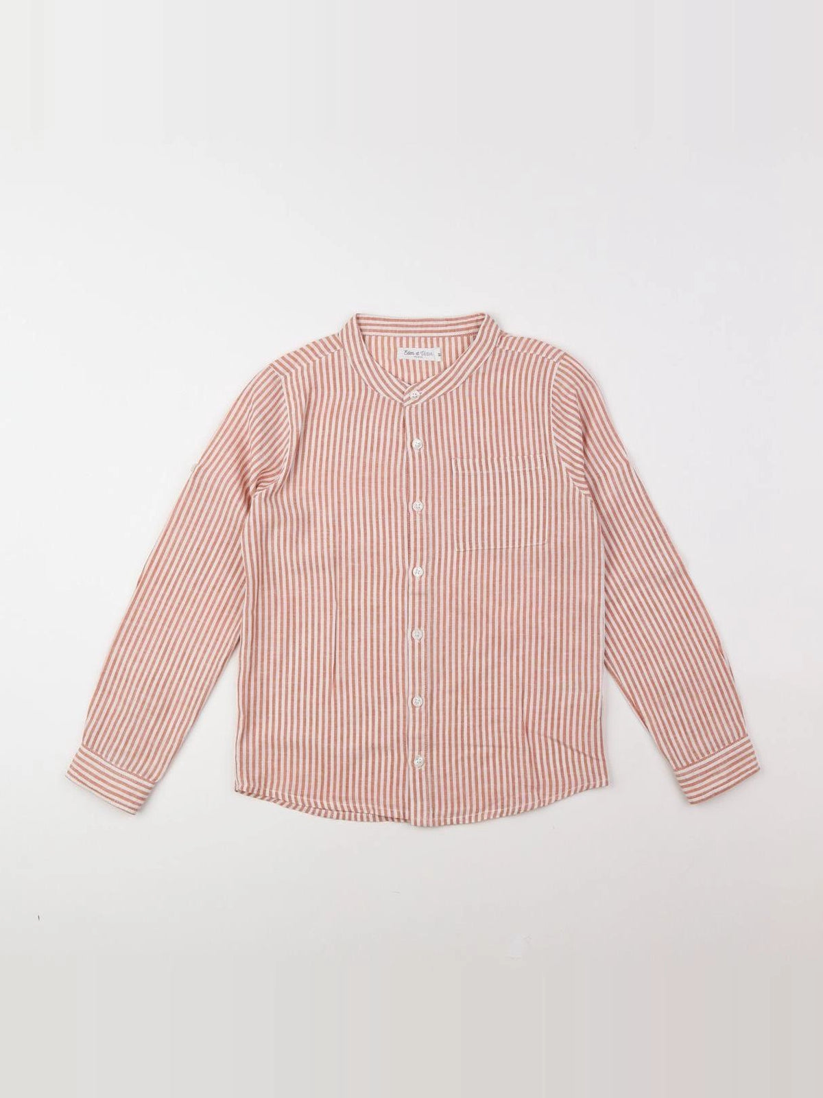Eden & Victor - chemise rose, blanc - 8 ans