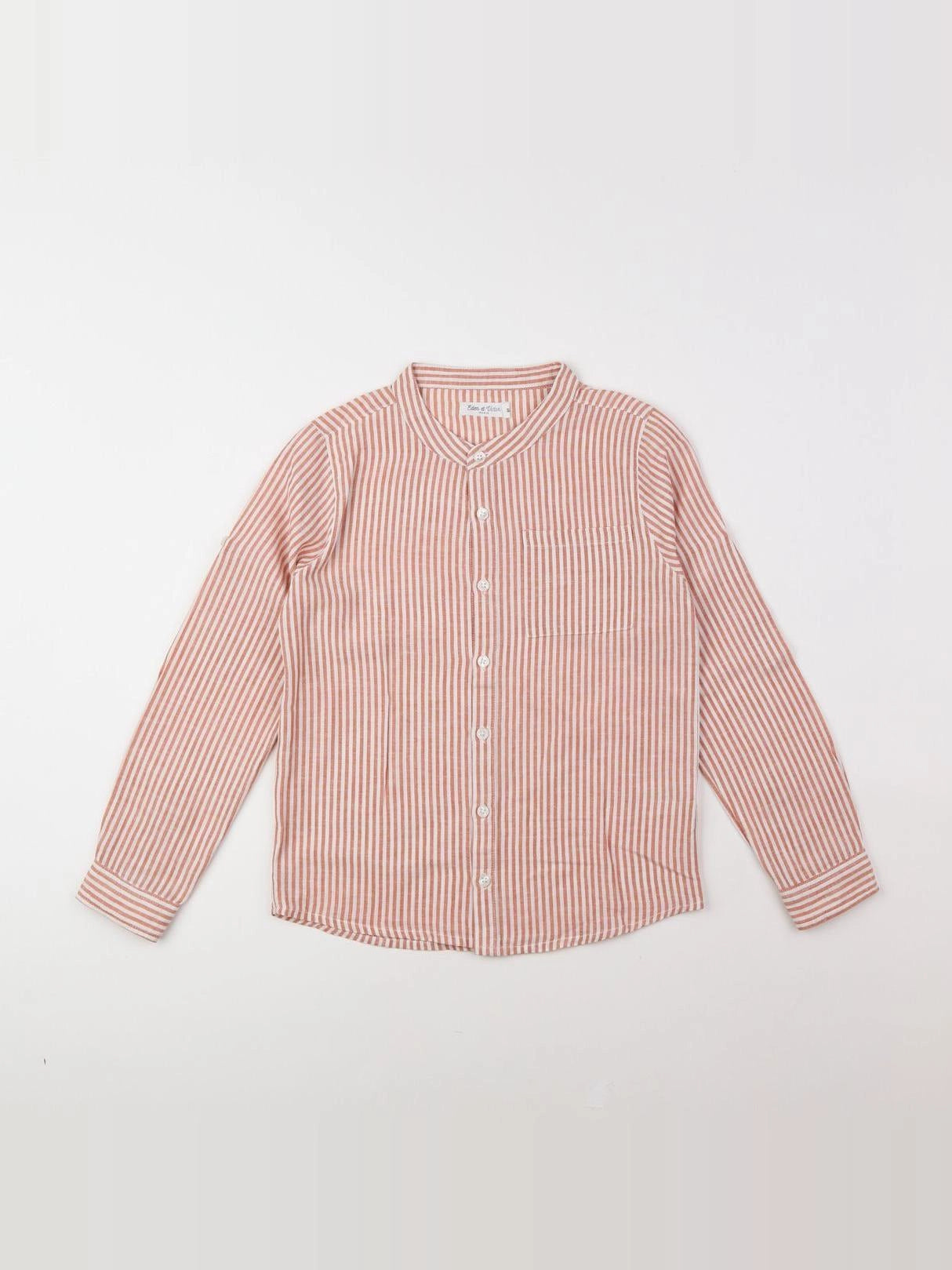 Eden & Victor - chemise rose, blanc - 8 ans