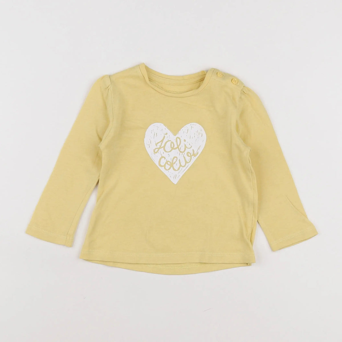Vertbaudet - tee-shirt jaune - 9 mois