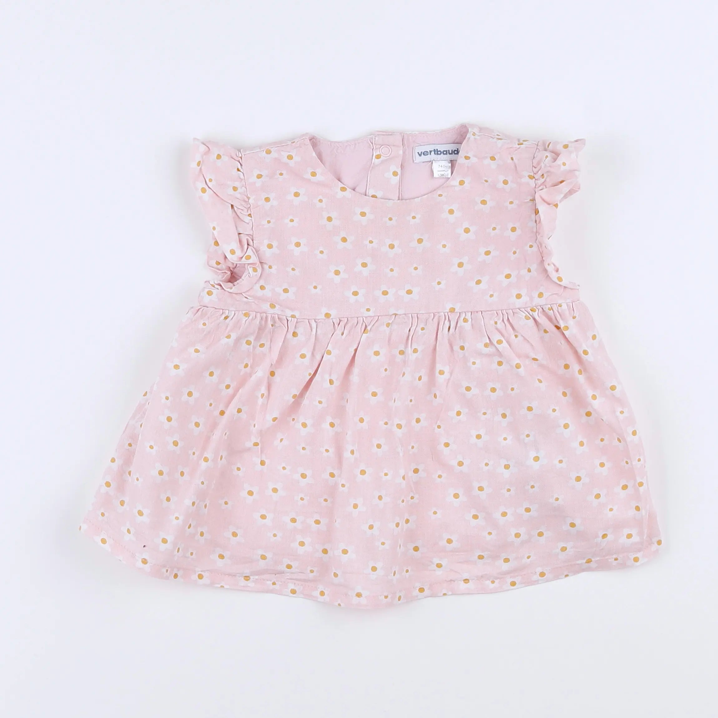 Vertbaudet - robe rose - 12 mois