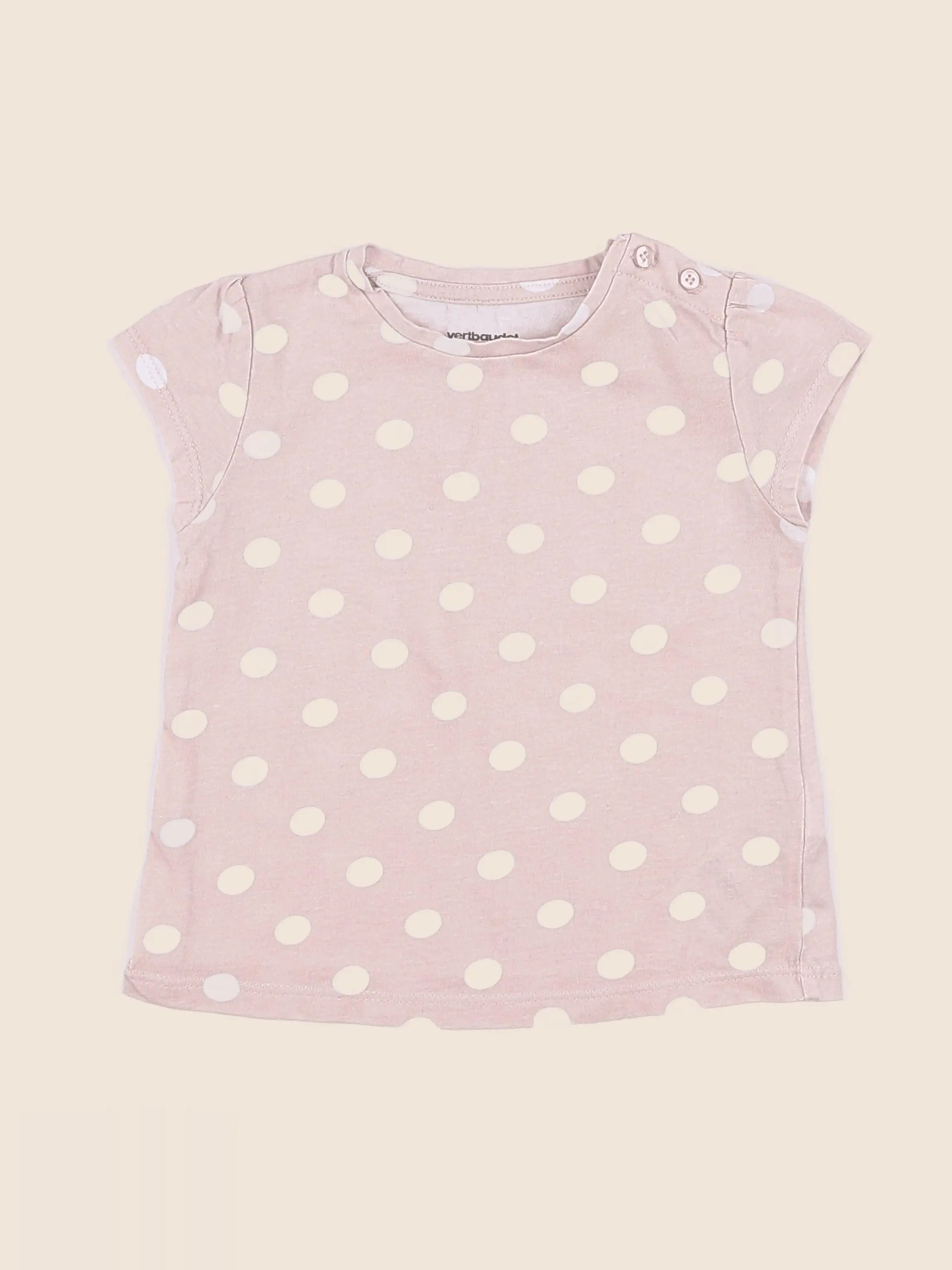 Vertbaudet - tee-shirt rose - 9 mois