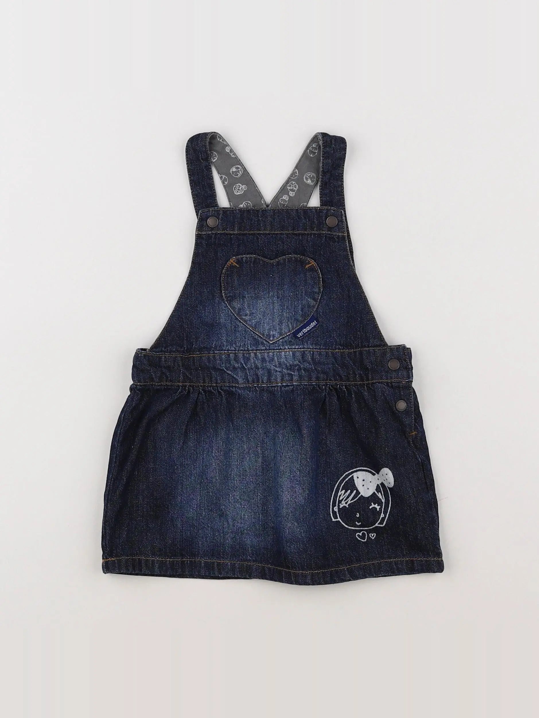 Vertbaudet - robe bleu - 18 mois