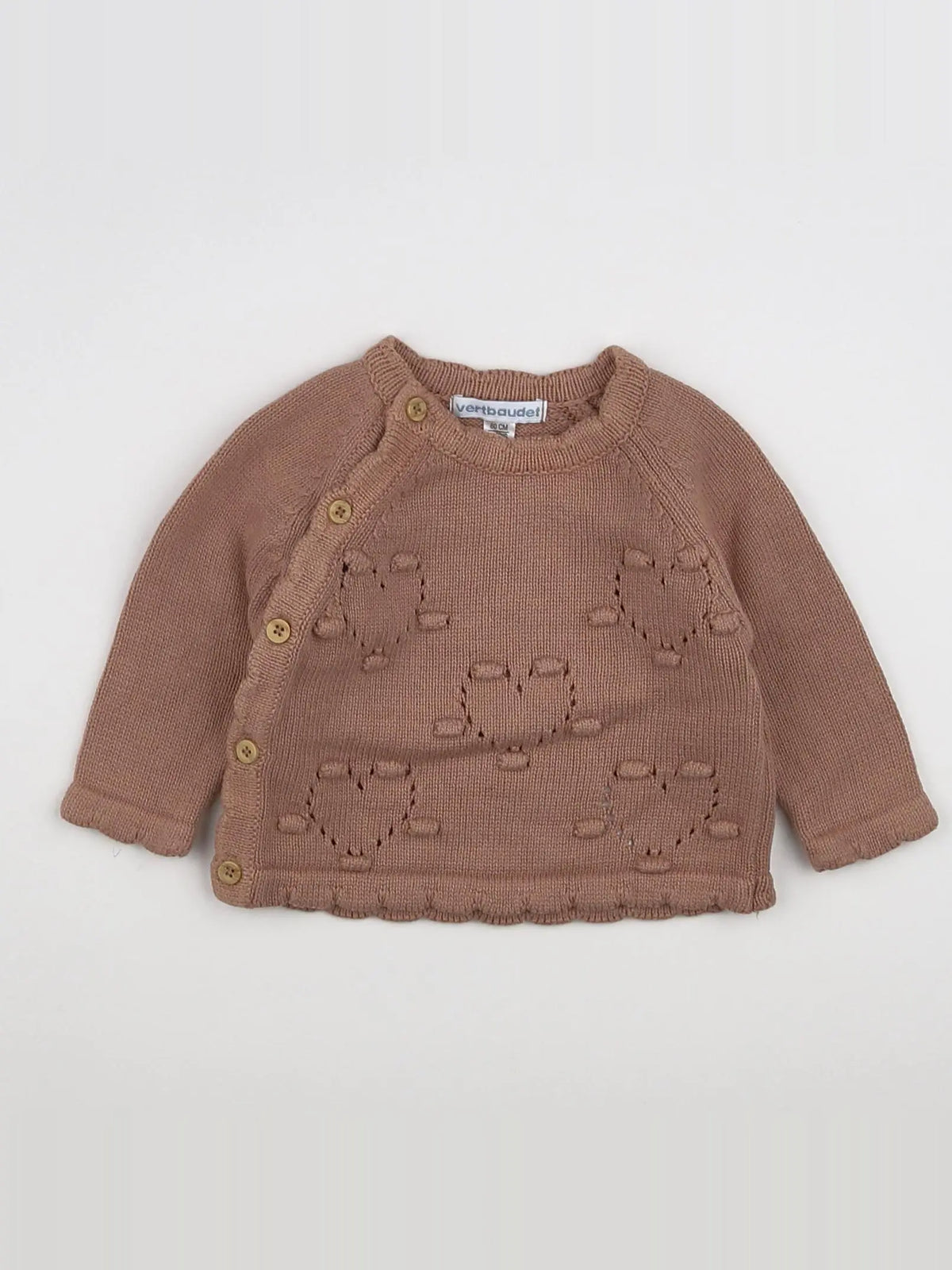 Vertbaudet - pull rose - 3 mois