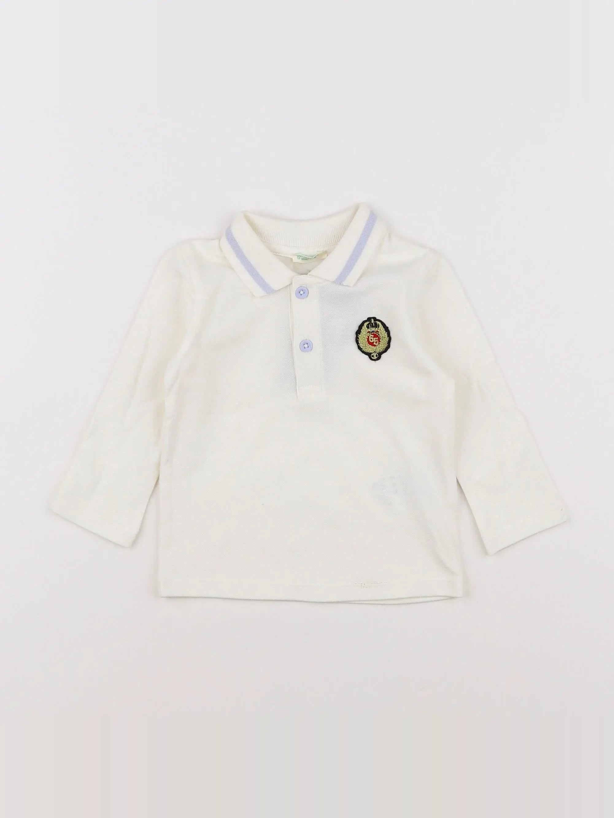 Benetton - polo beige (état neuf) - 6/9 mois