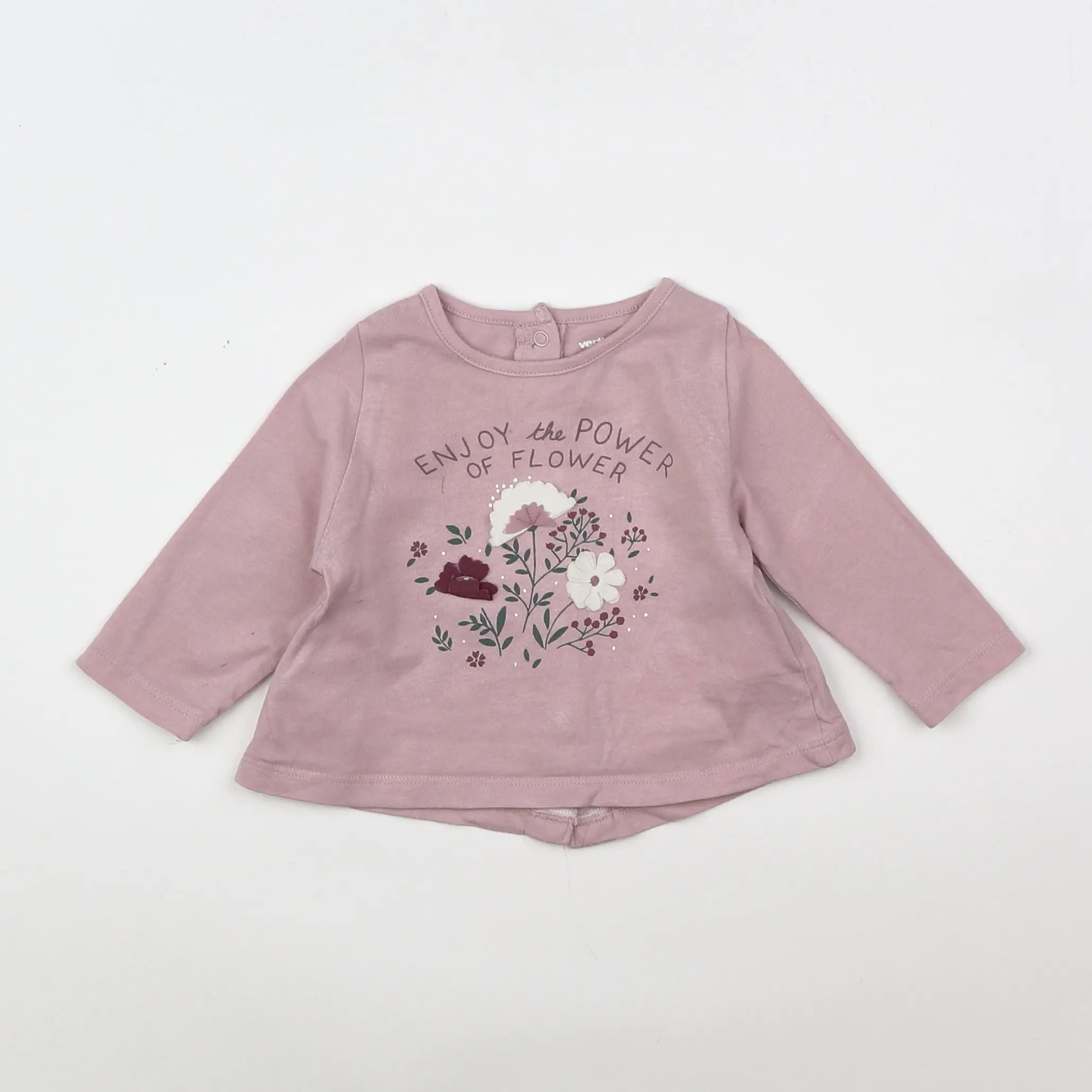 Vertbaudet - tee-shirt rose - 3 mois
