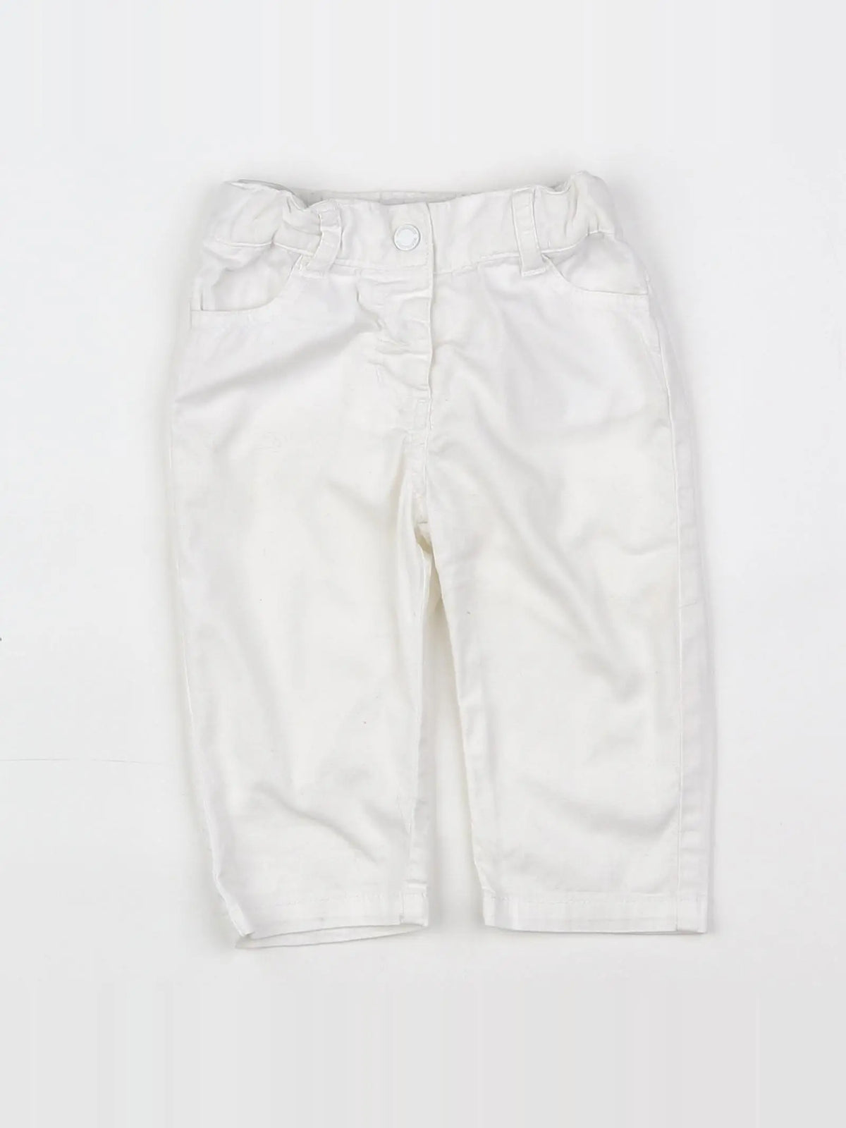 Vertbaudet - pantalon blanc - 9 mois