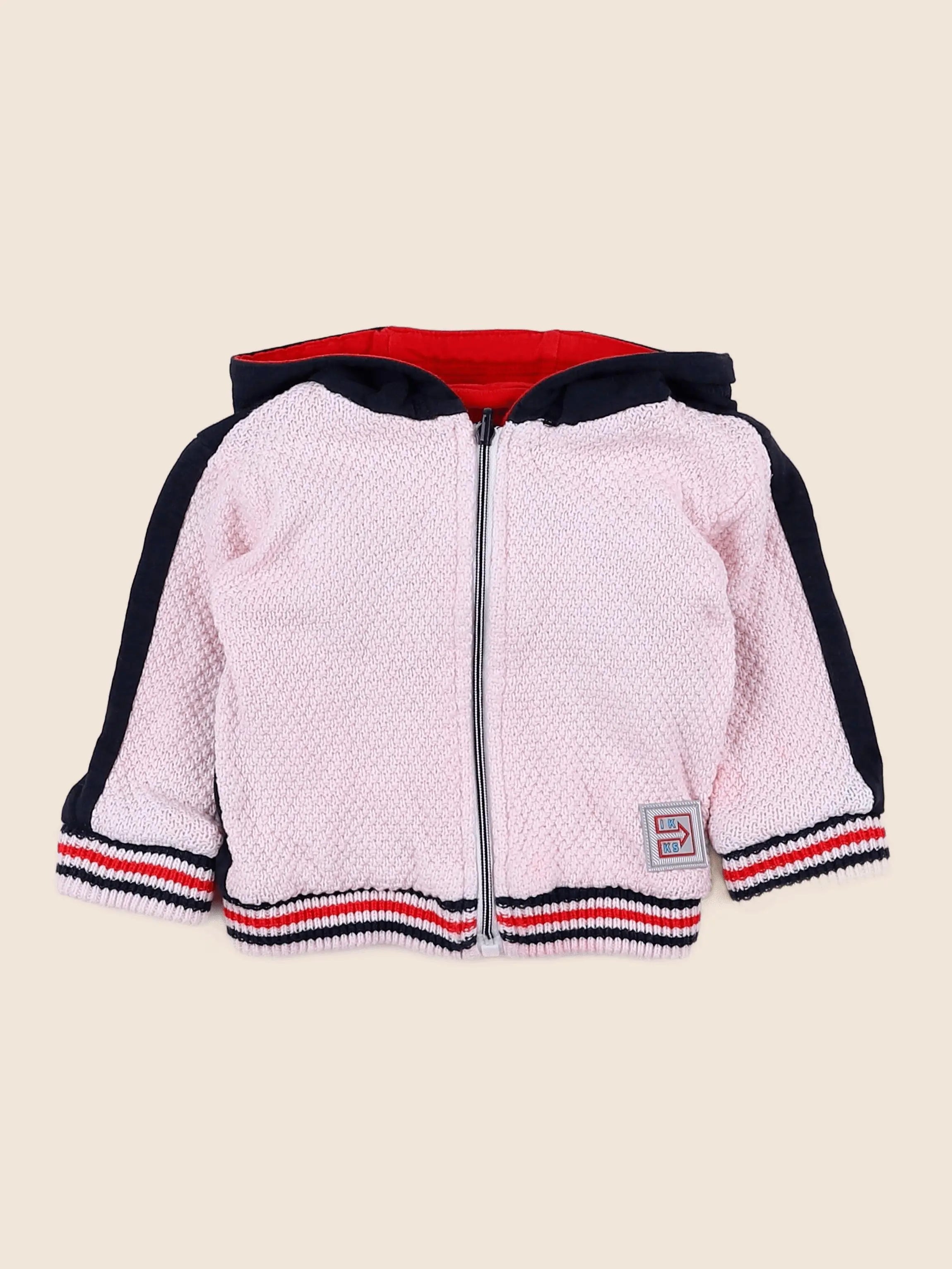 IKKS - gilet rose, rouge - 6 mois