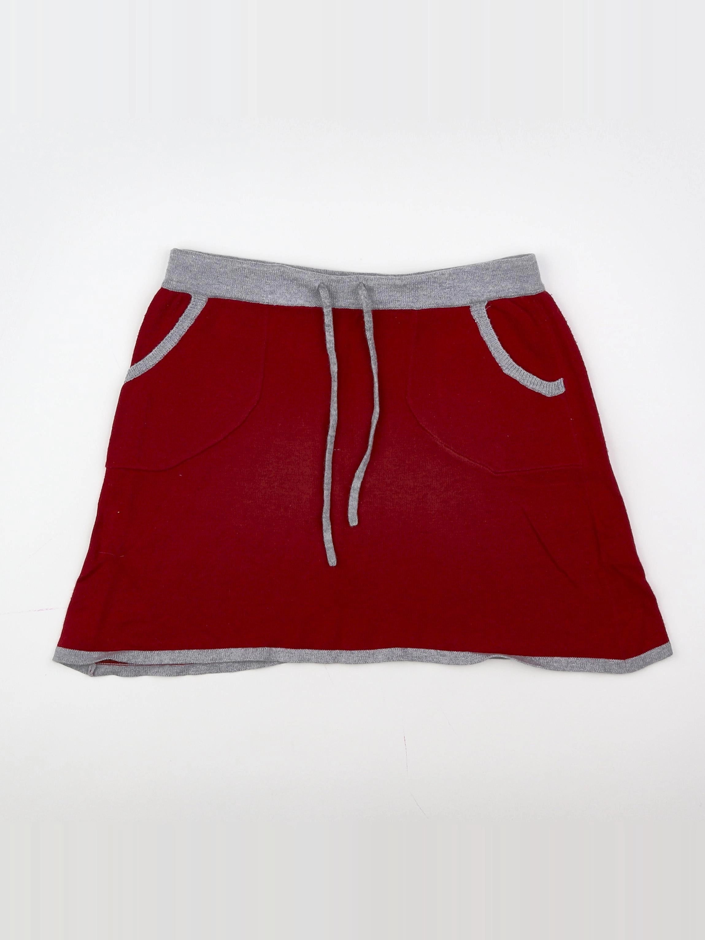 Buissonnière - jupe gris, rouge - 12 ans