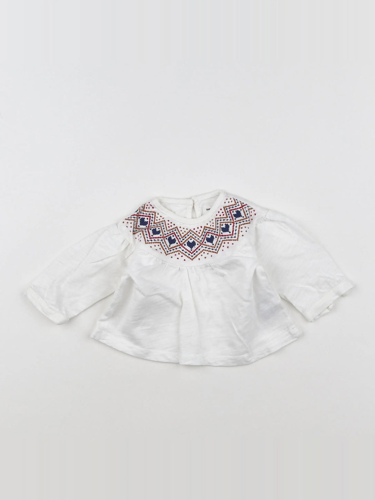 Vertbaudet - blouse blanc, multicolore - 3 mois