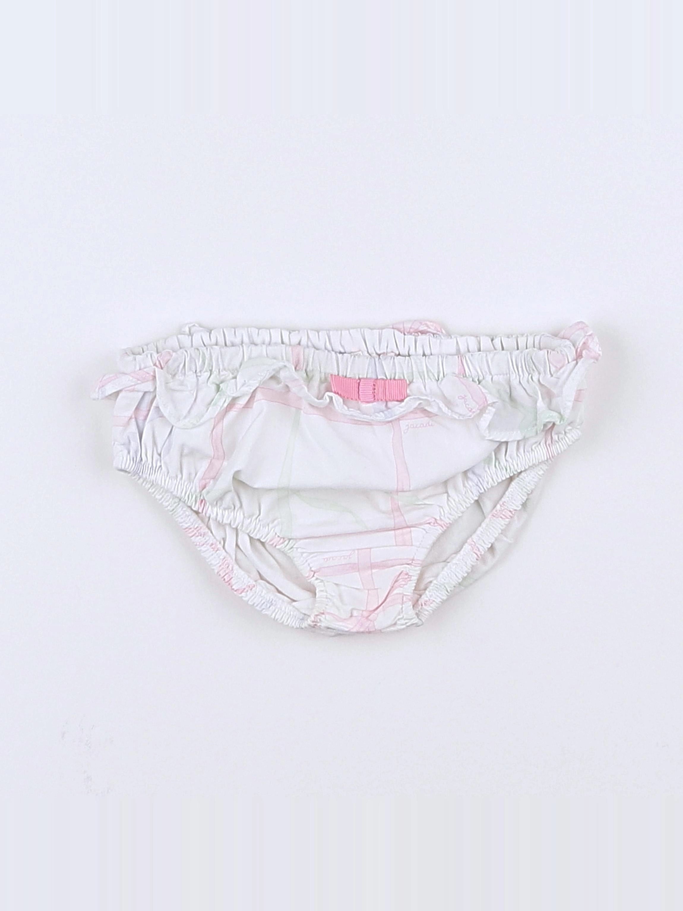 Jacadi - bloomer blanc, rose, vert - 18 mois