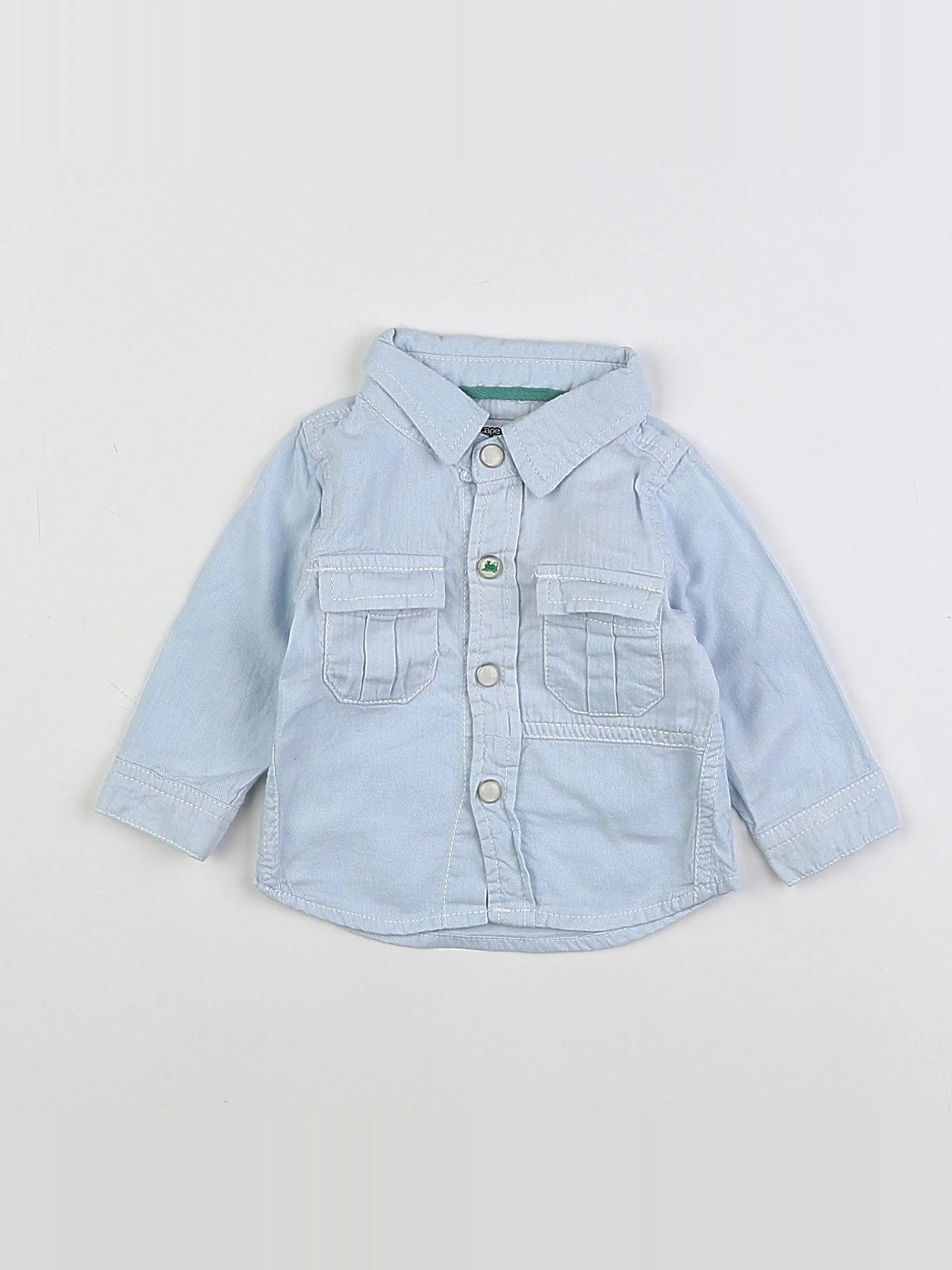 Tape à l'oeil - chemise bleu - 3 mois