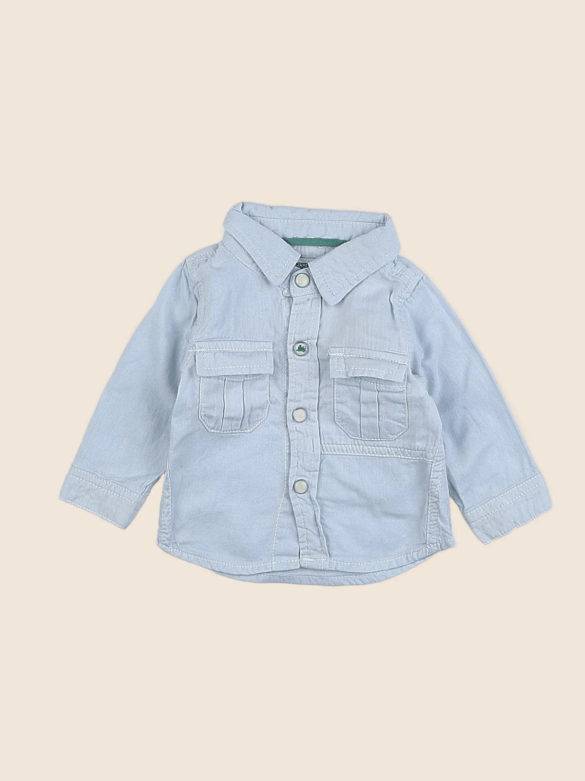 Tape à l'oeil - chemise bleu - 3 mois