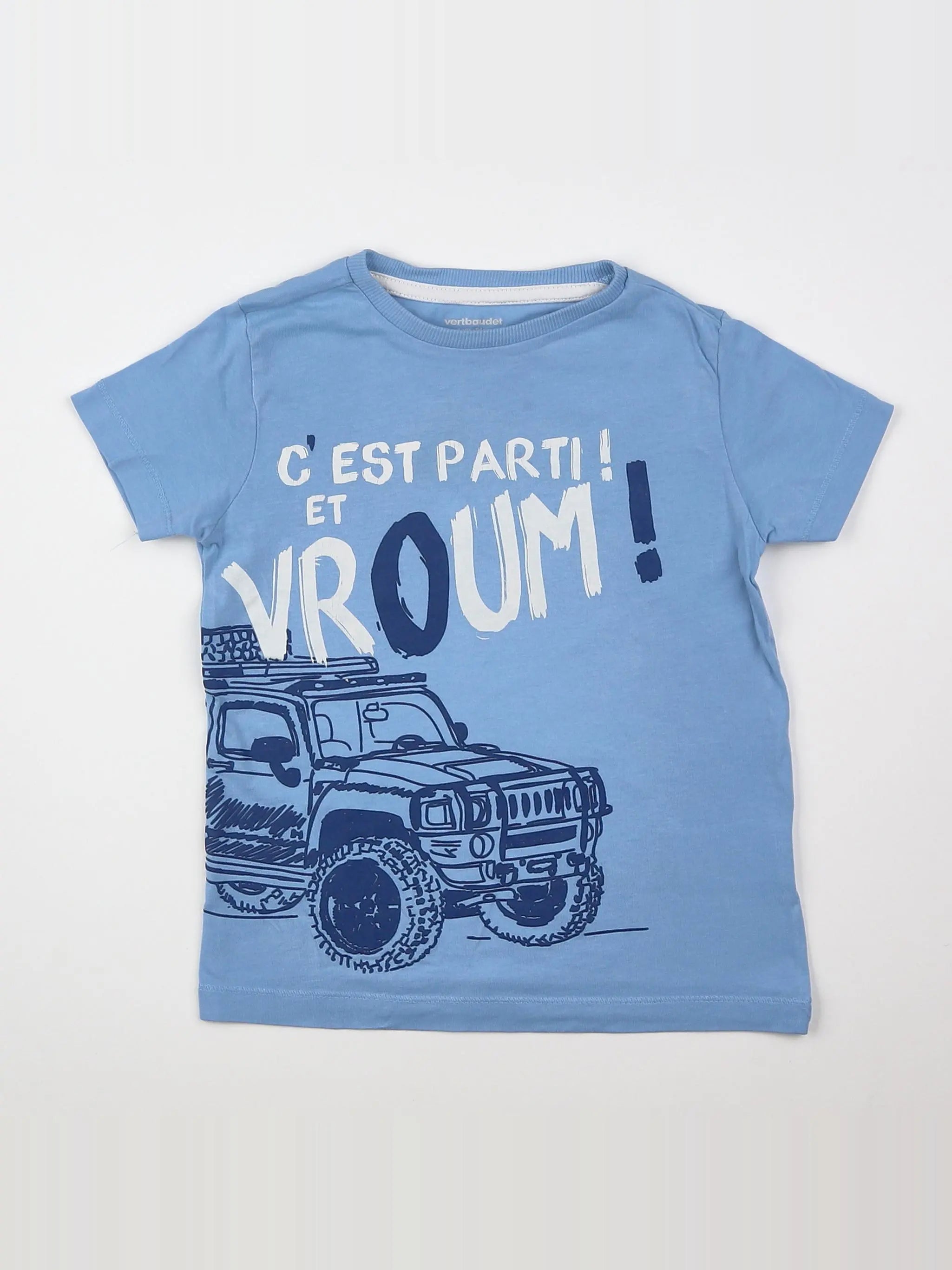 Vertbaudet - tee-shirt bleu - 3 mois