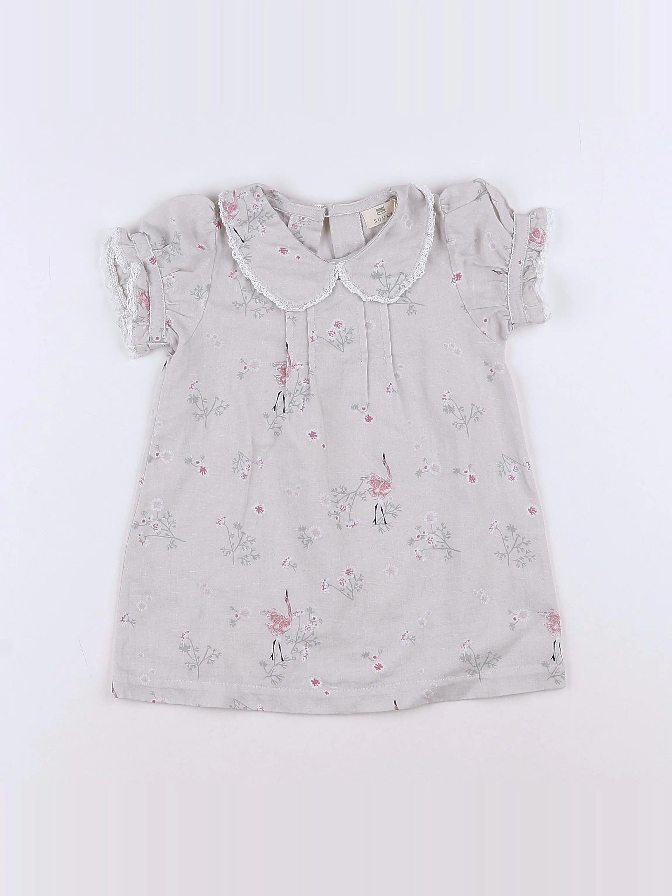 Suuky - robe gris - 9/12 mois