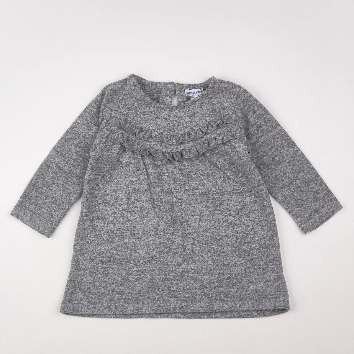 Vertbaudet - robe gris - 12 mois