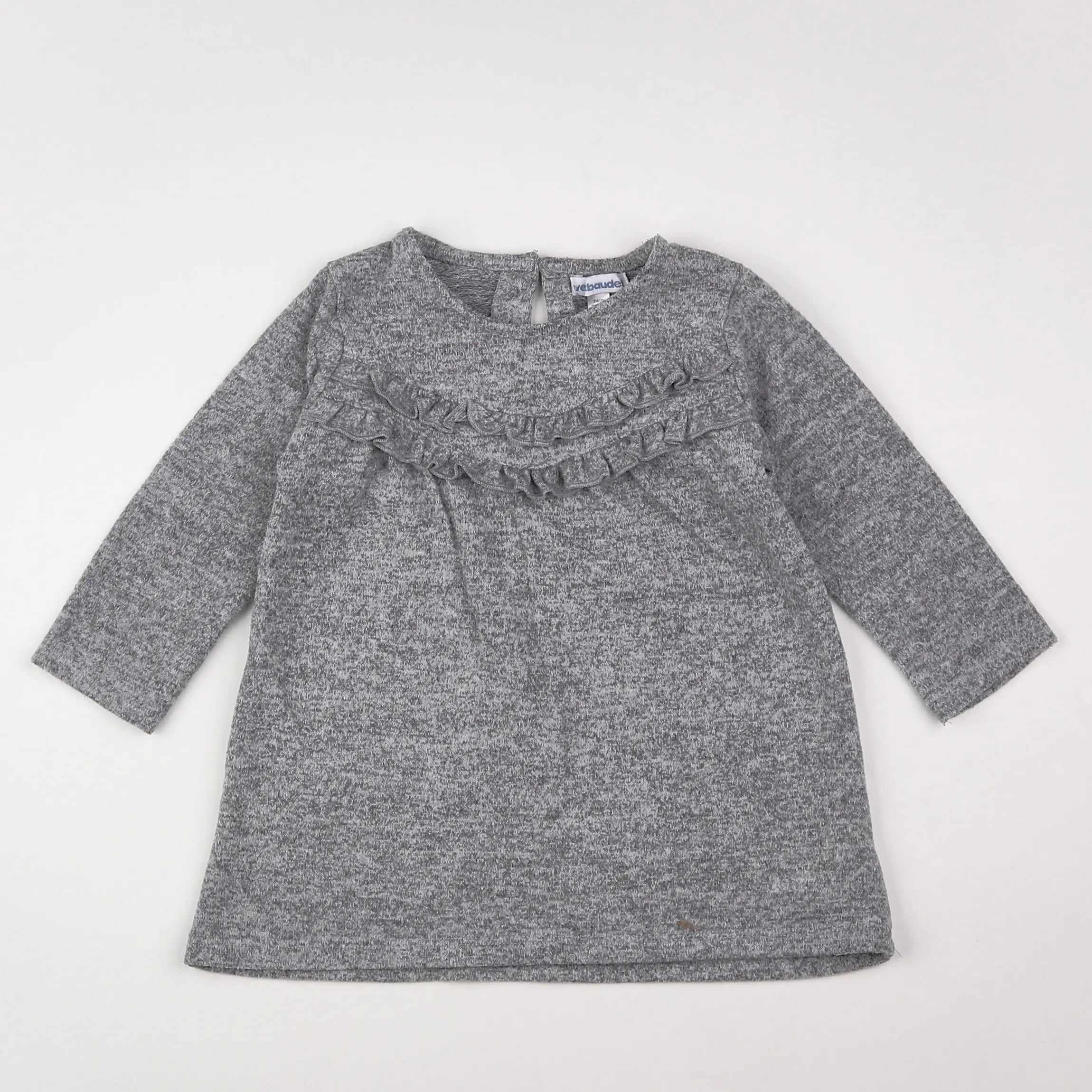 Vertbaudet - robe gris - 12 mois